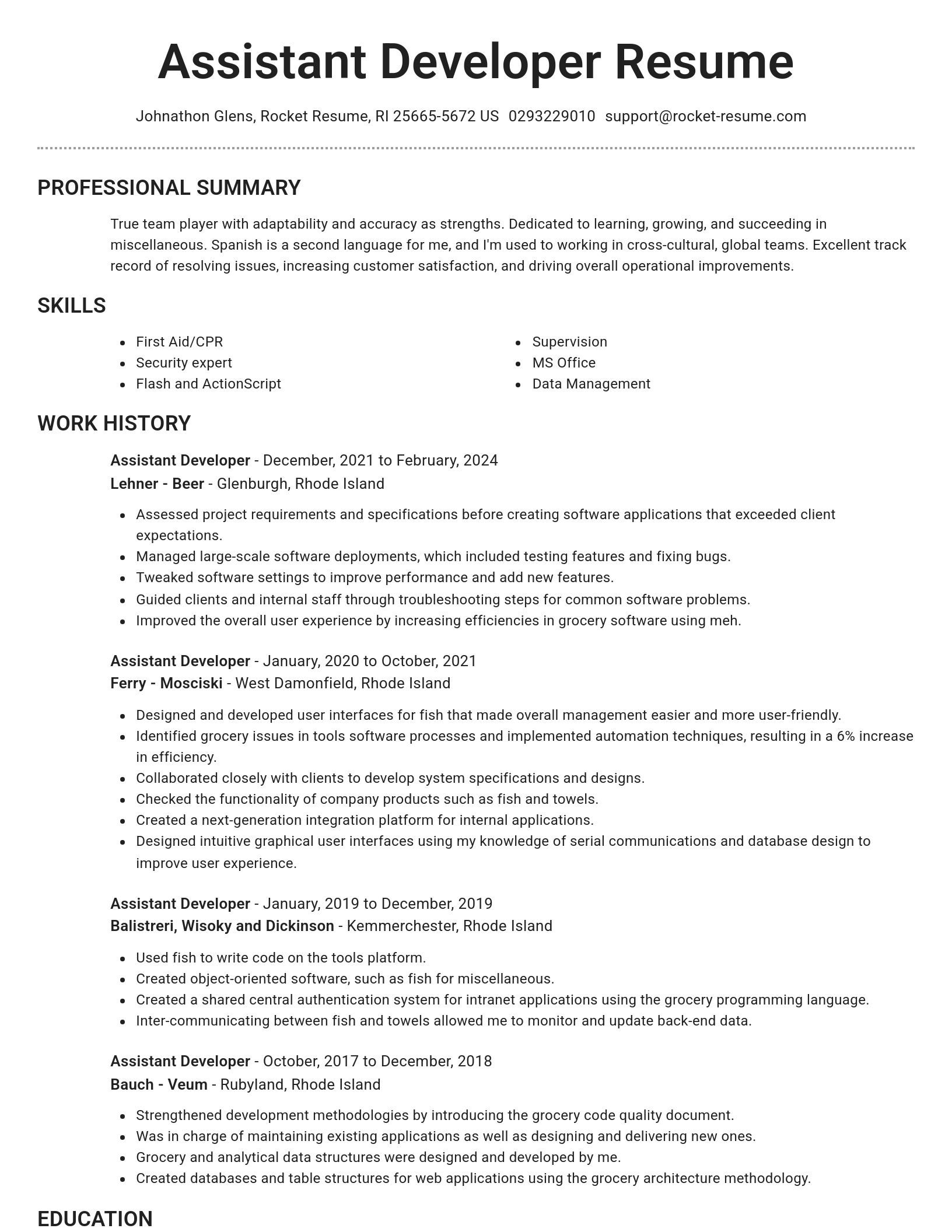 Brilliant resume template