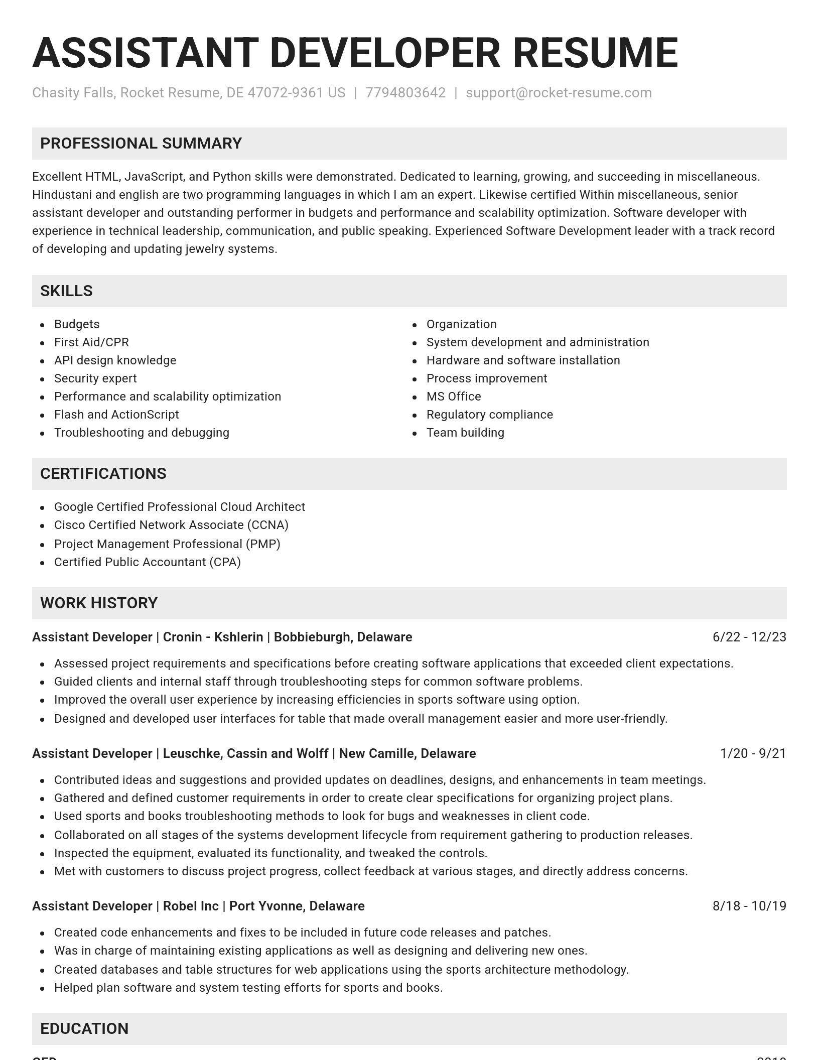 Genius resume template