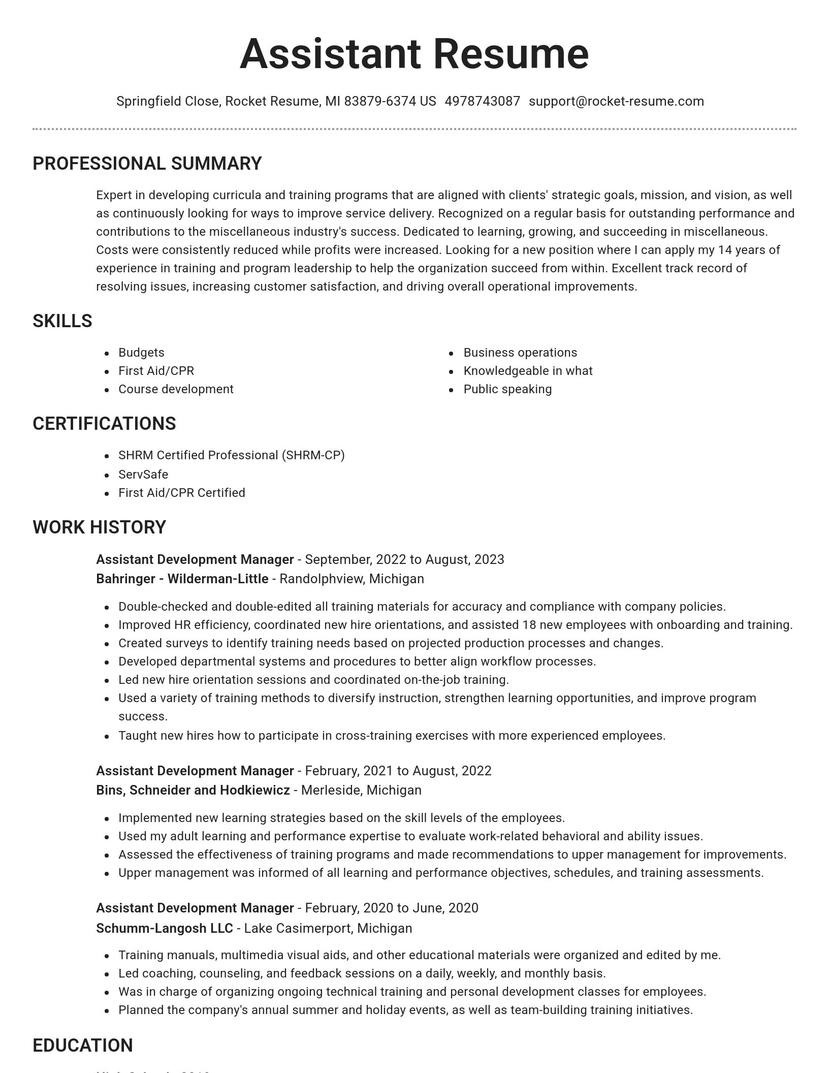 Brilliant resume template