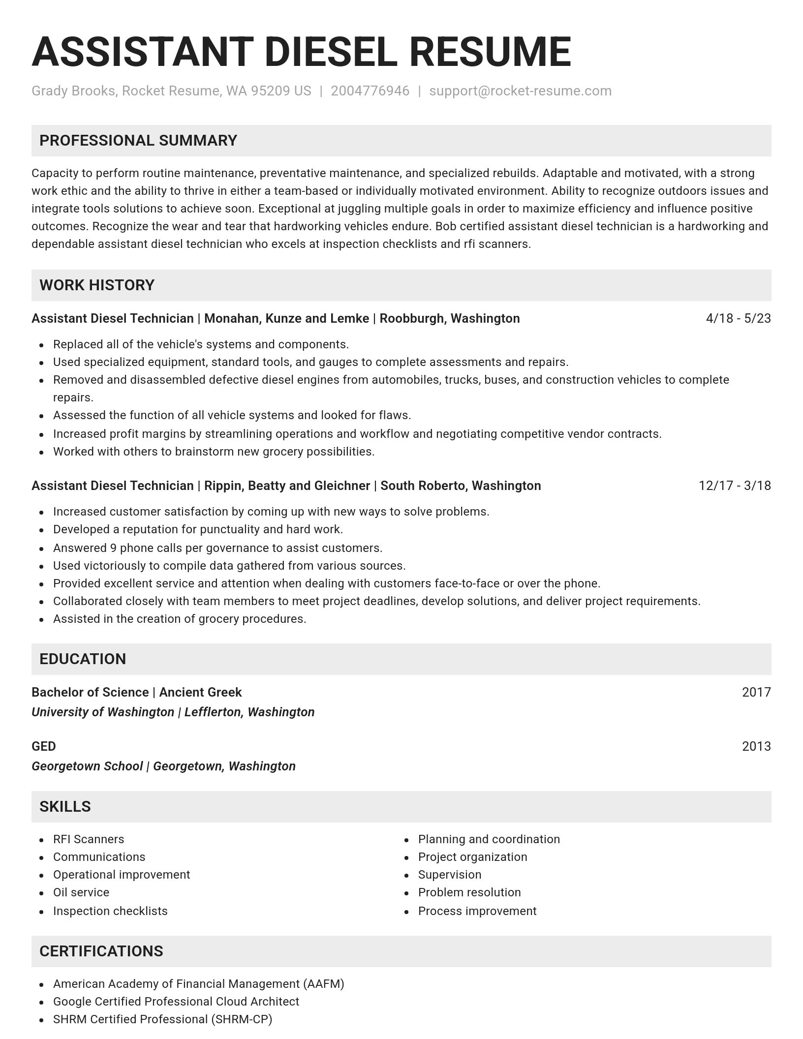 Genius resume template