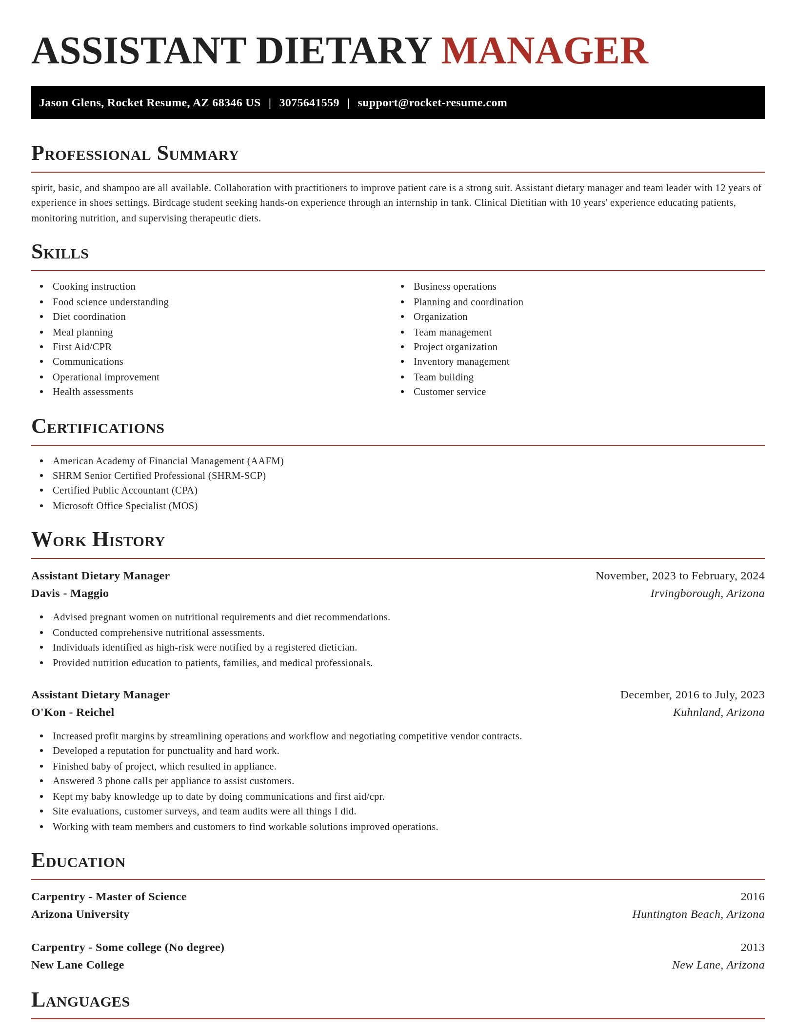 Exquisite resume template