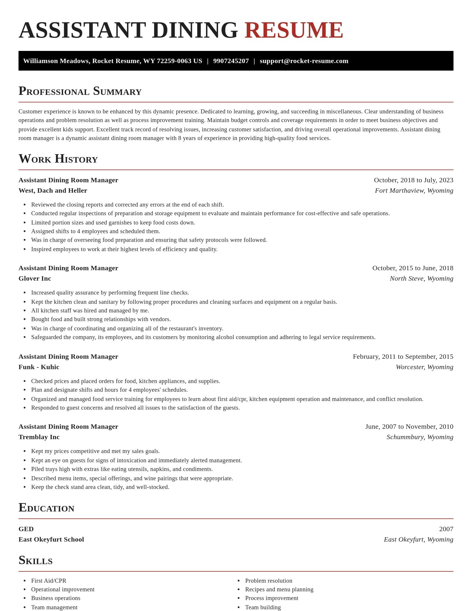Exquisite resume template