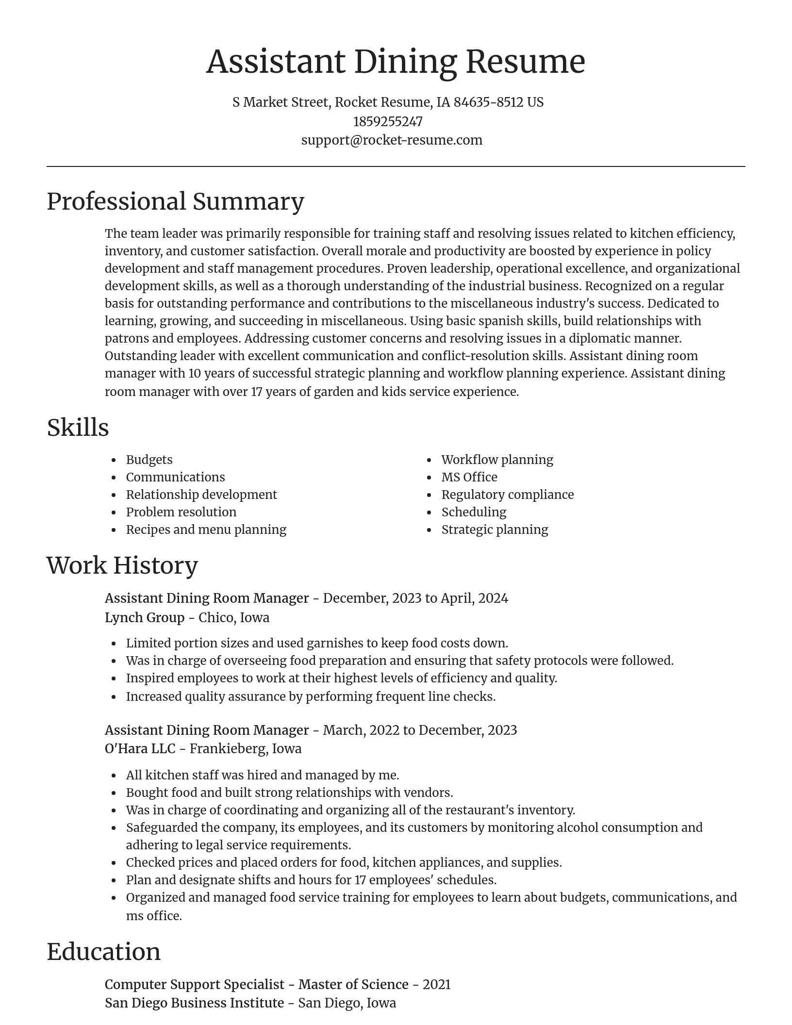 Focal Point resume template