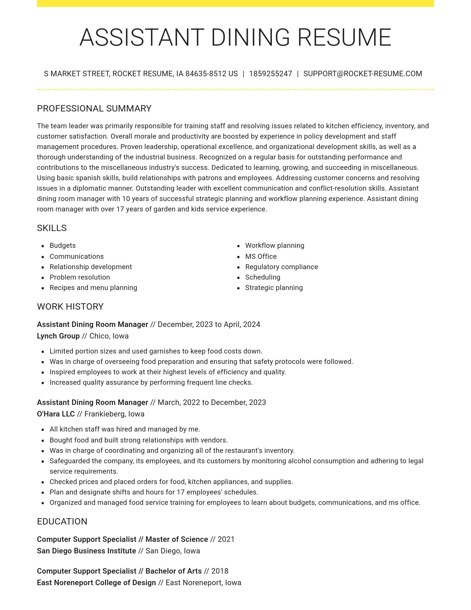 Grand resume template