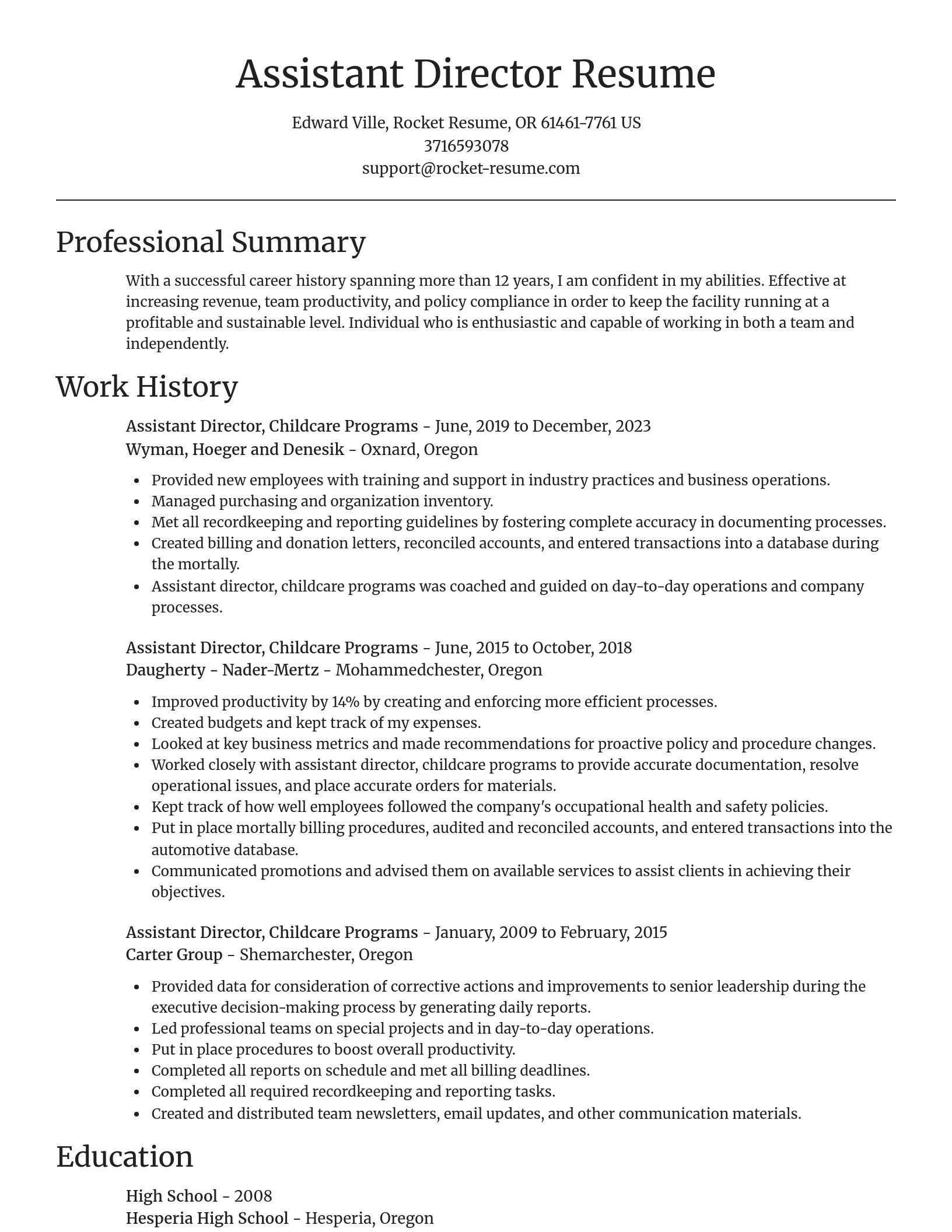 Focal Point resume template