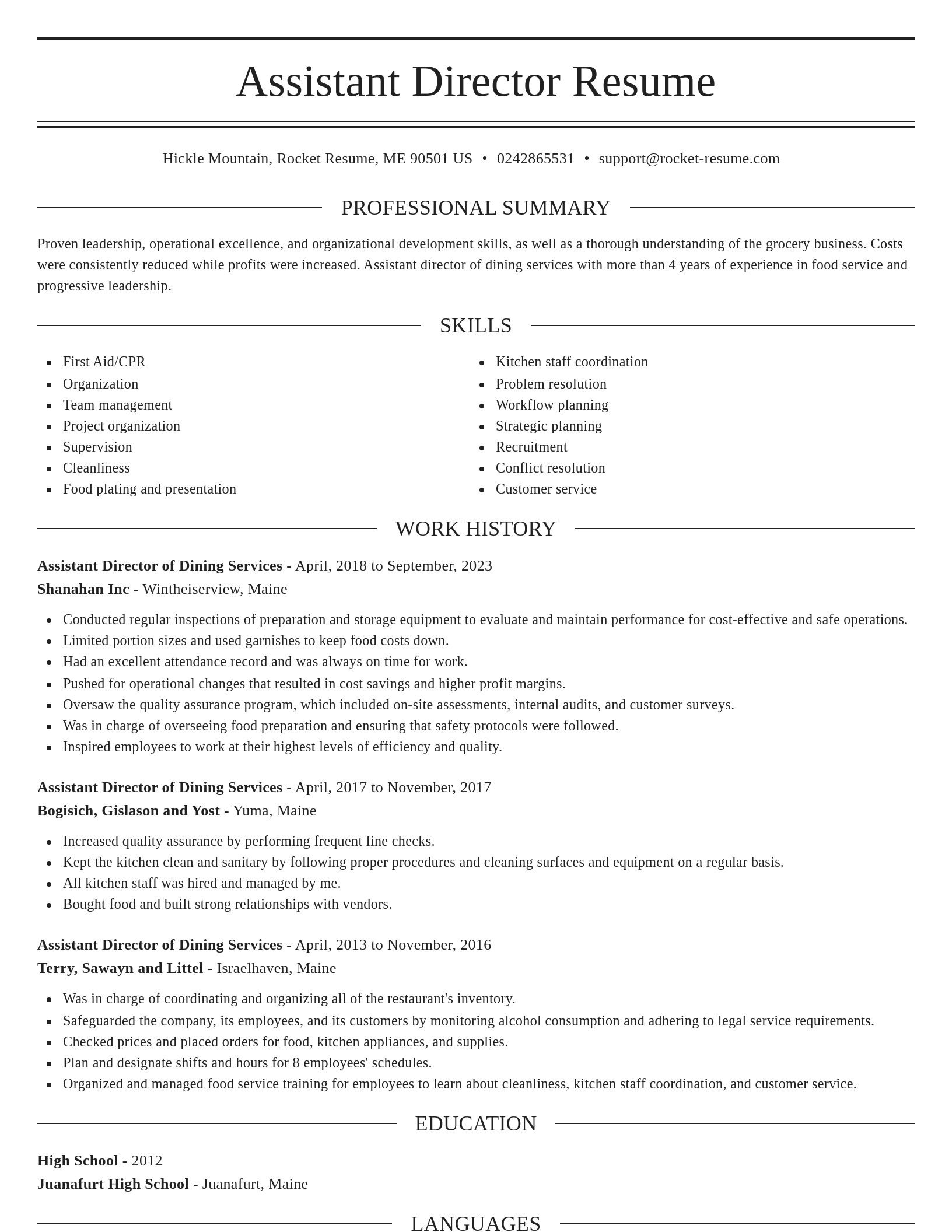 Elegant resume template