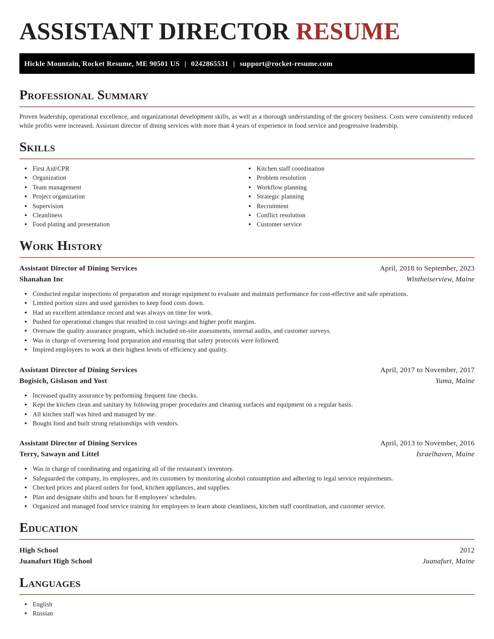 Exquisite resume template