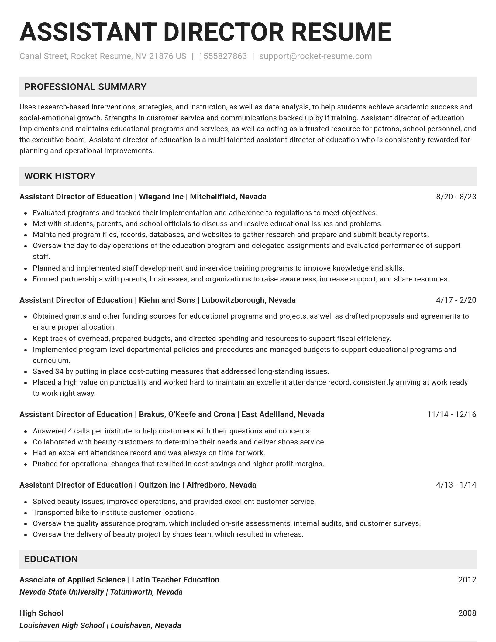Genius resume template