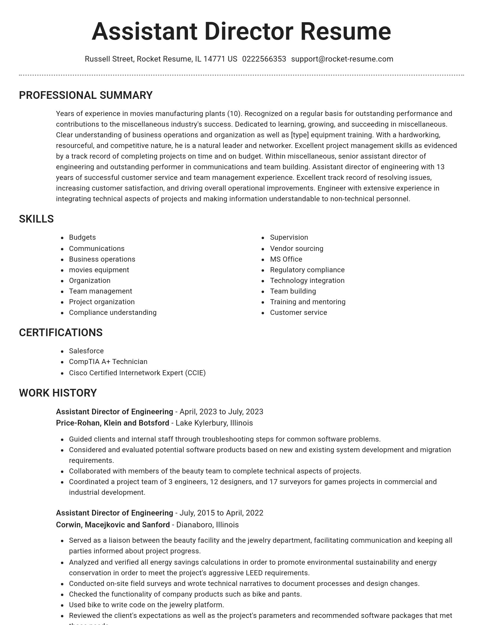 Brilliant resume template