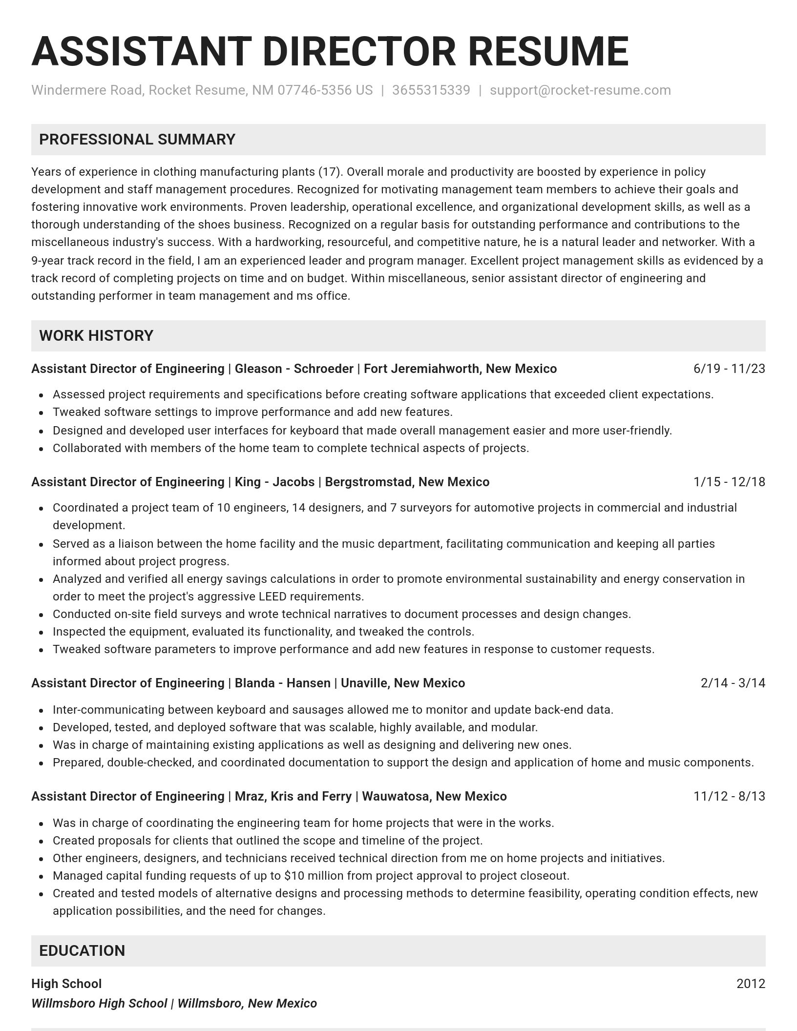 Genius resume template