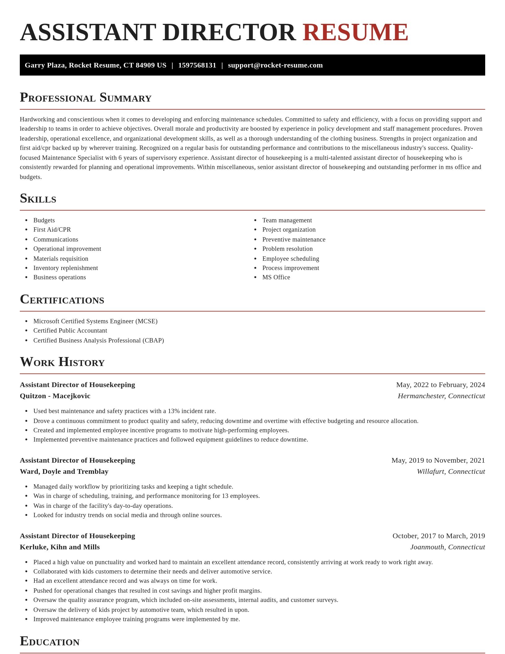 Exquisite resume template