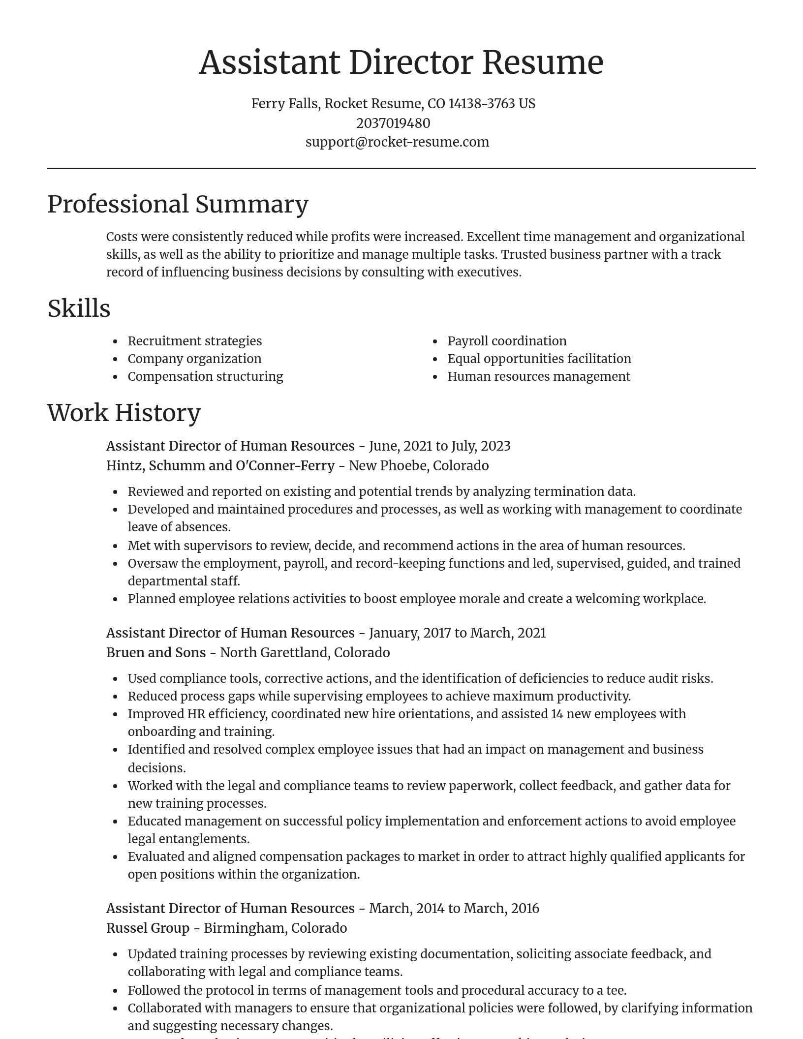 Focal Point resume template