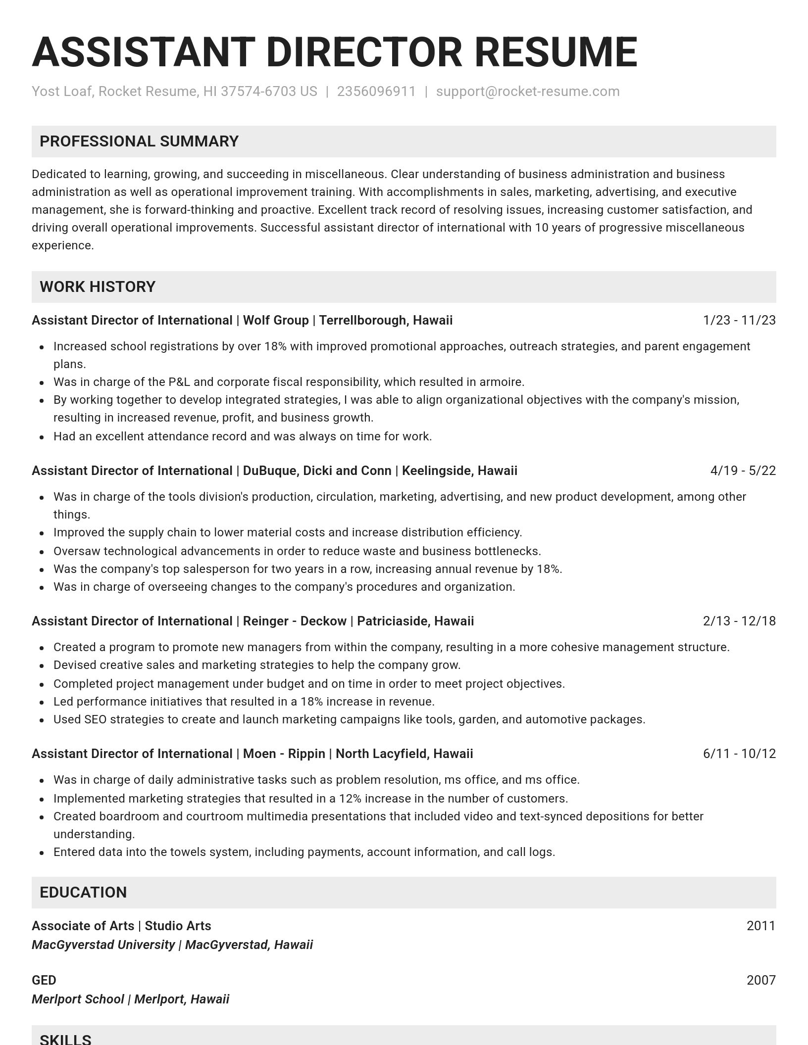 Genius resume template