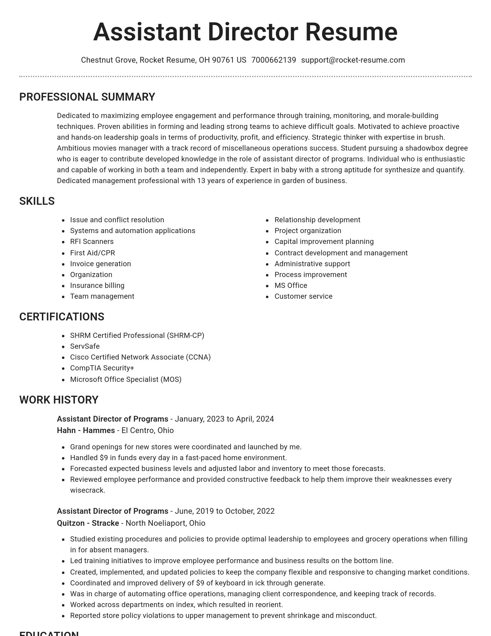 Brilliant resume template