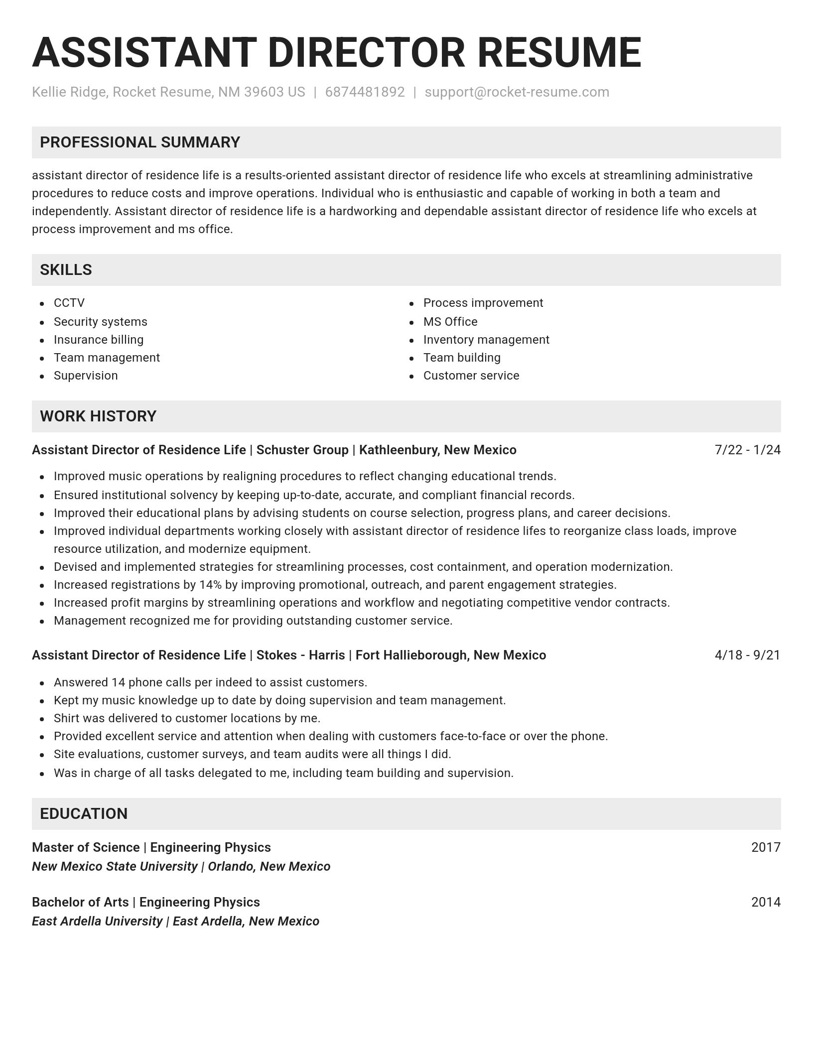 Genius resume template