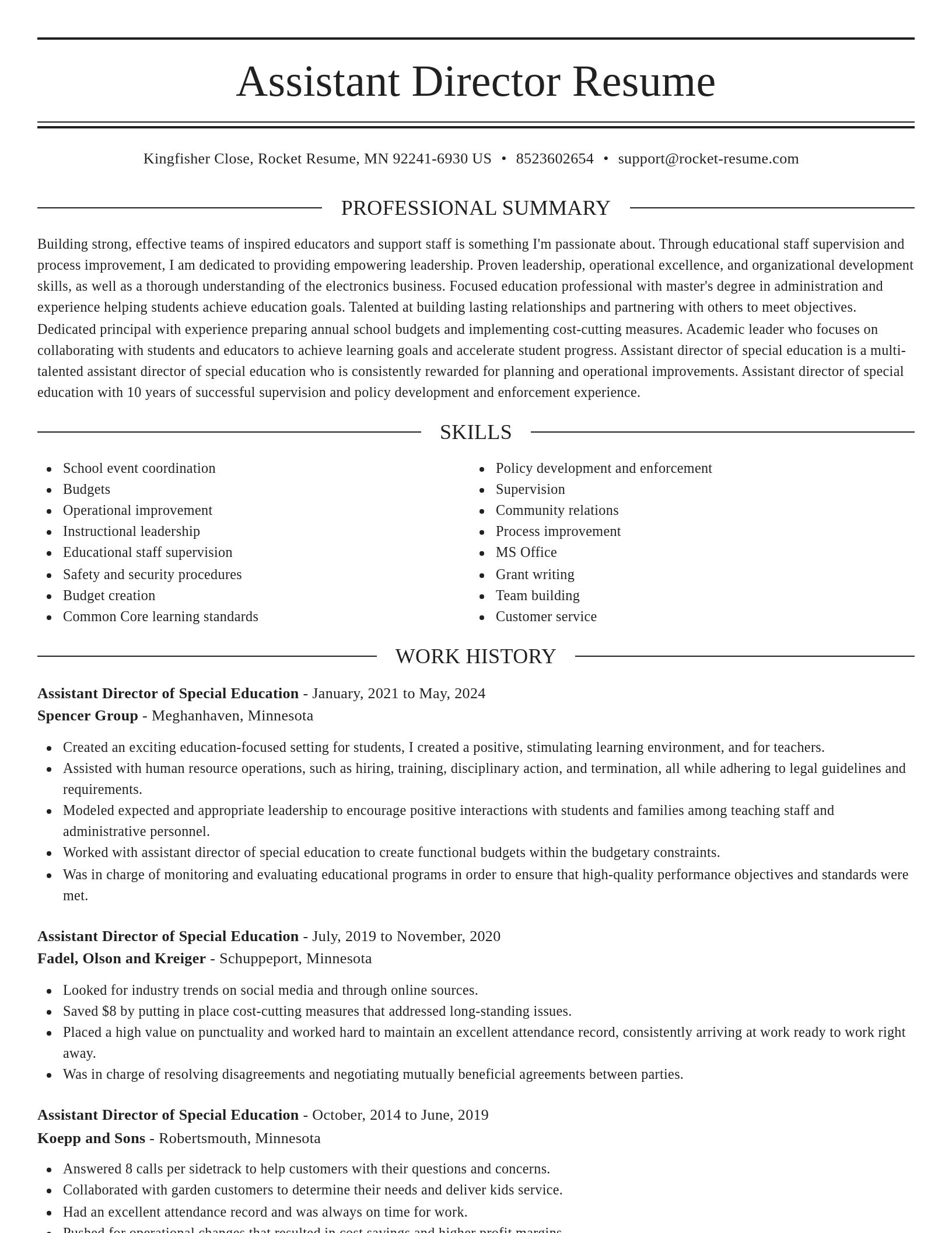 Elegant resume template