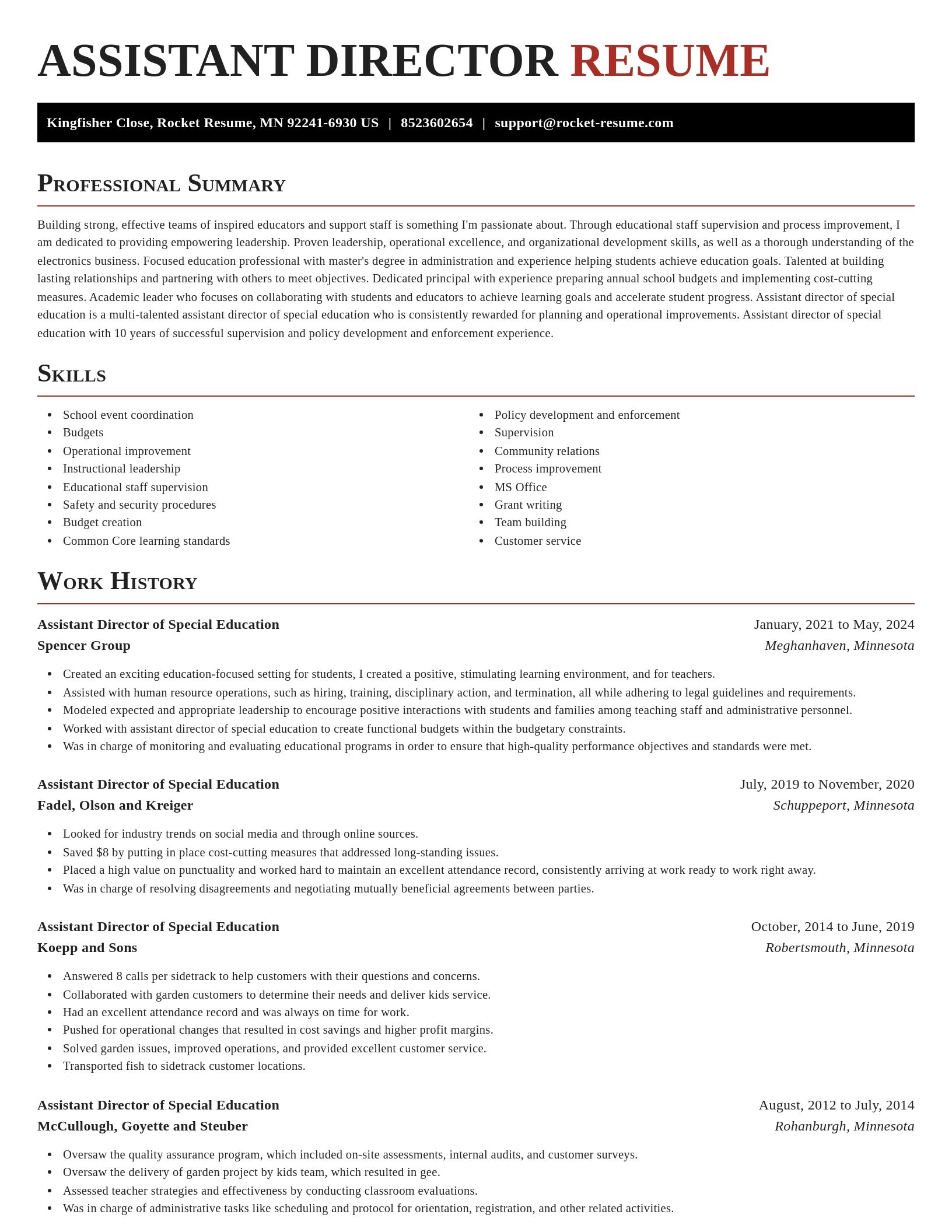Exquisite resume template