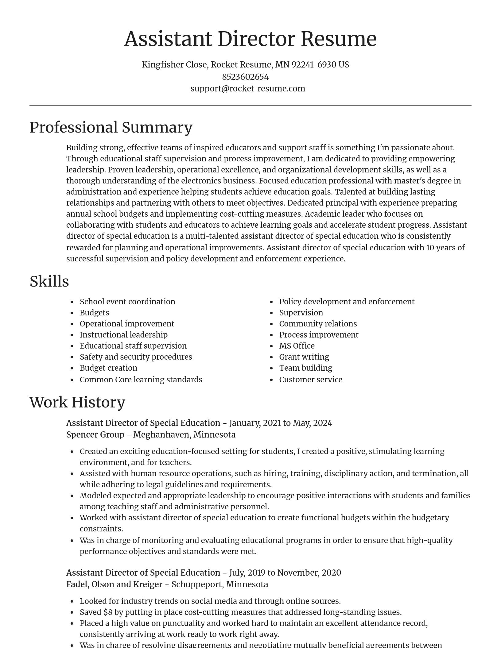 Focal Point resume template