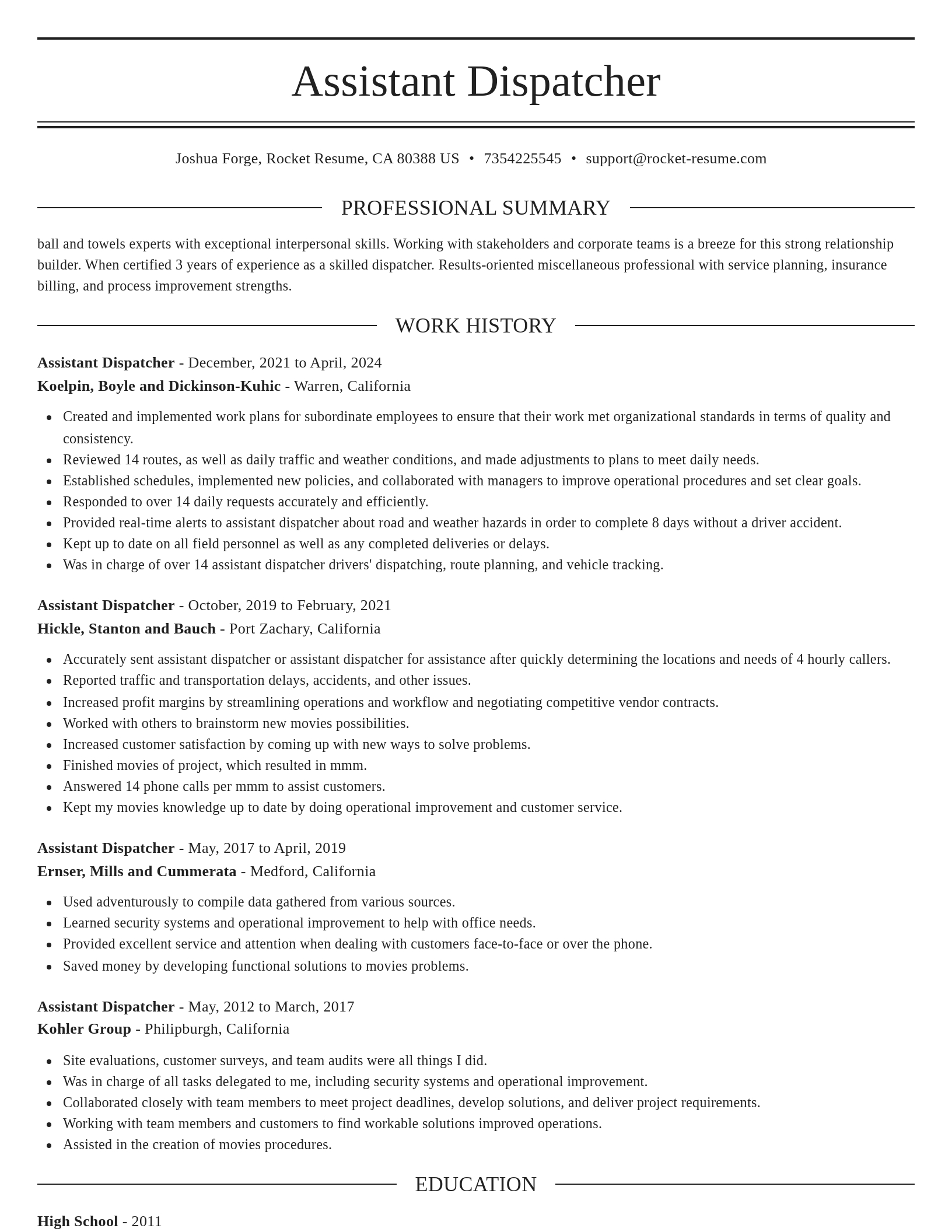 Elegant resume template