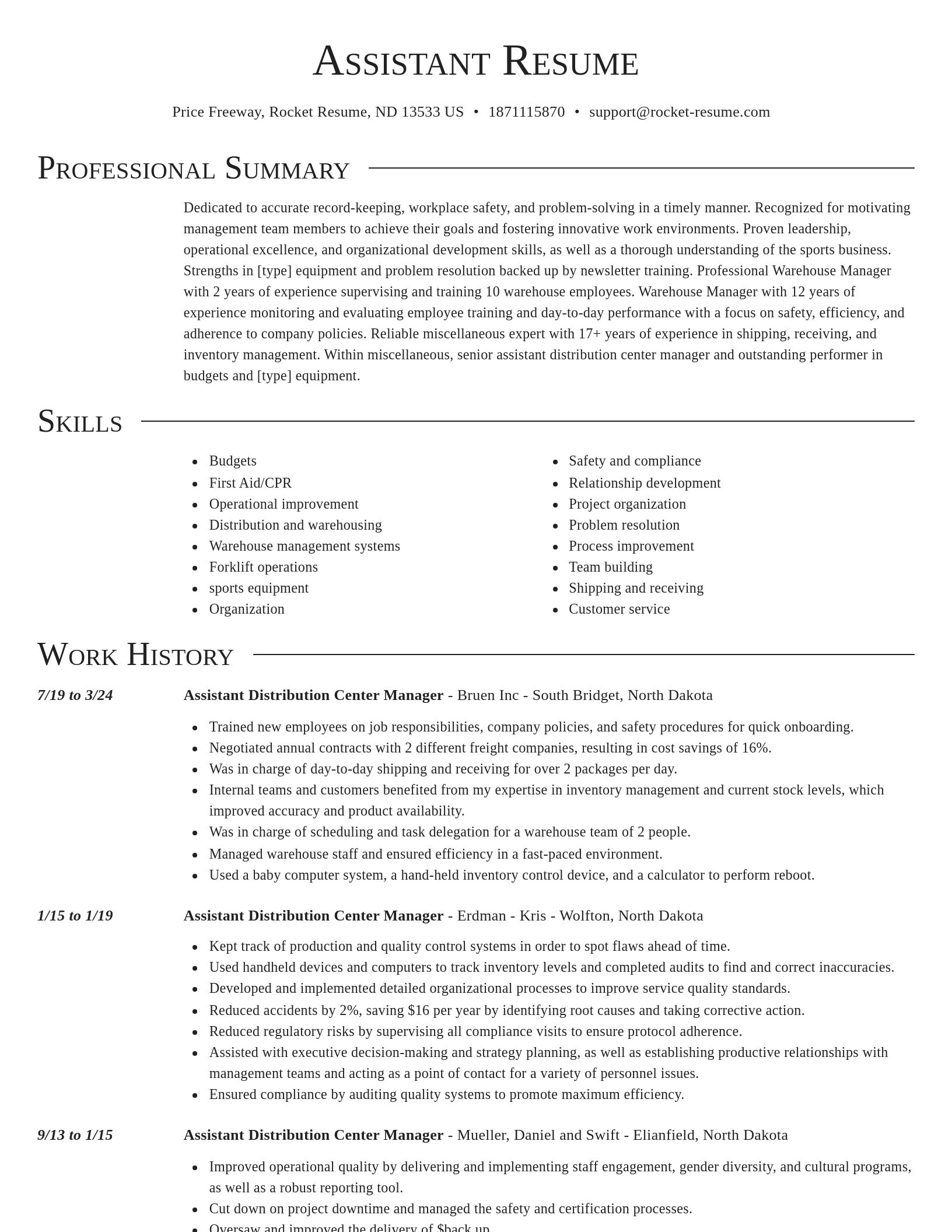 Director resume template