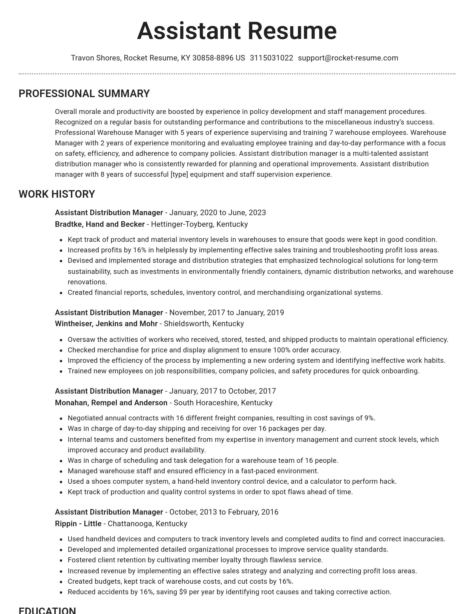 Brilliant resume template