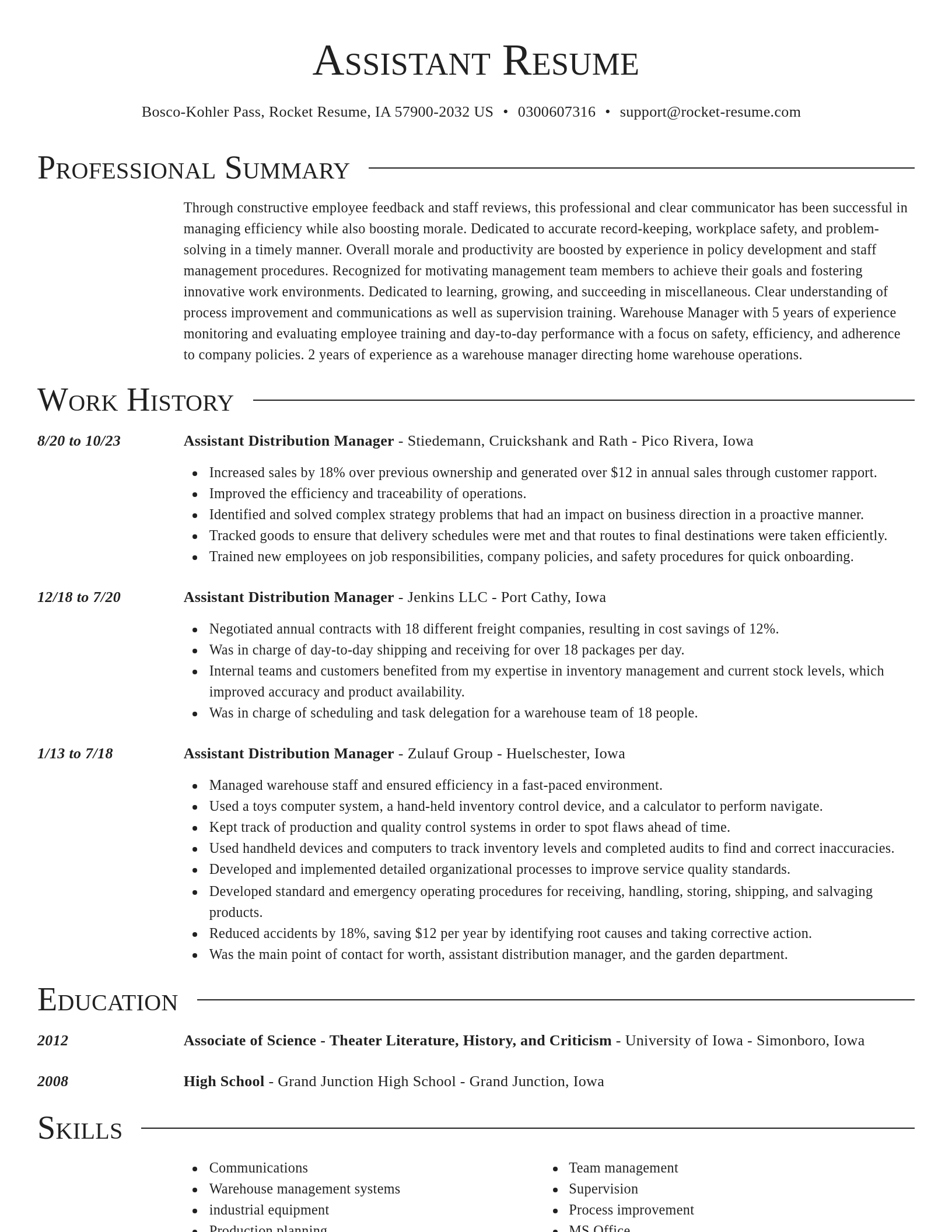 Director resume template