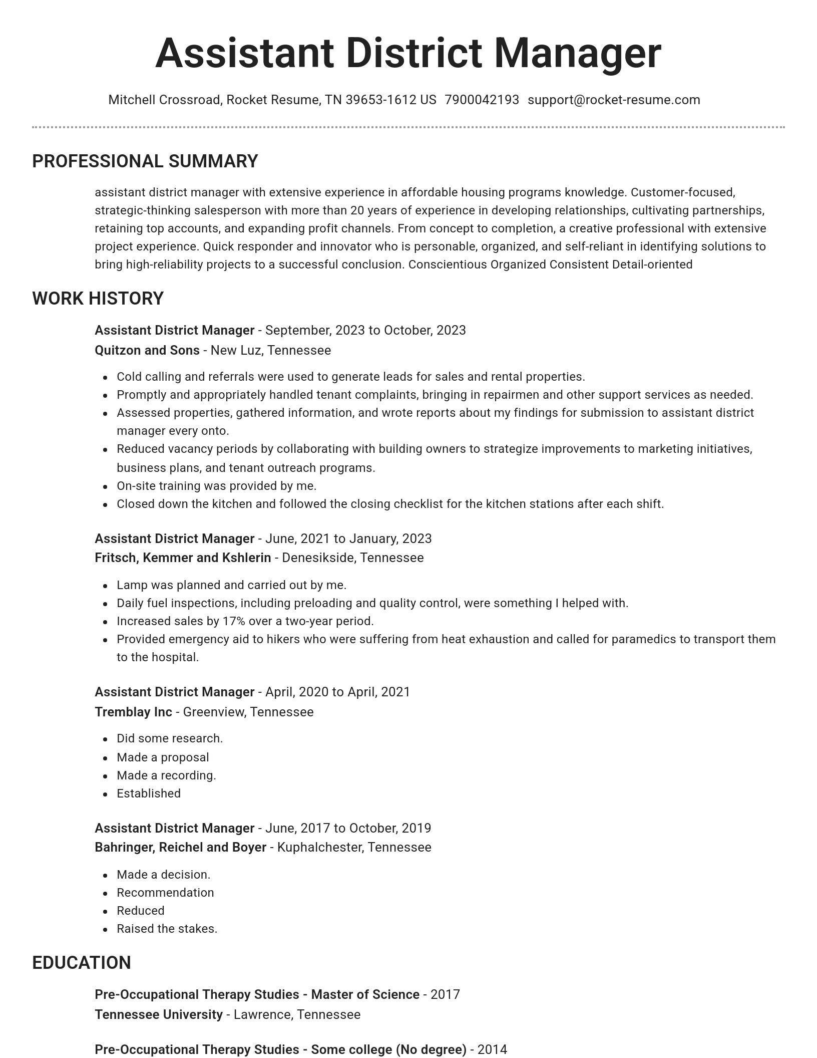 Brilliant resume template