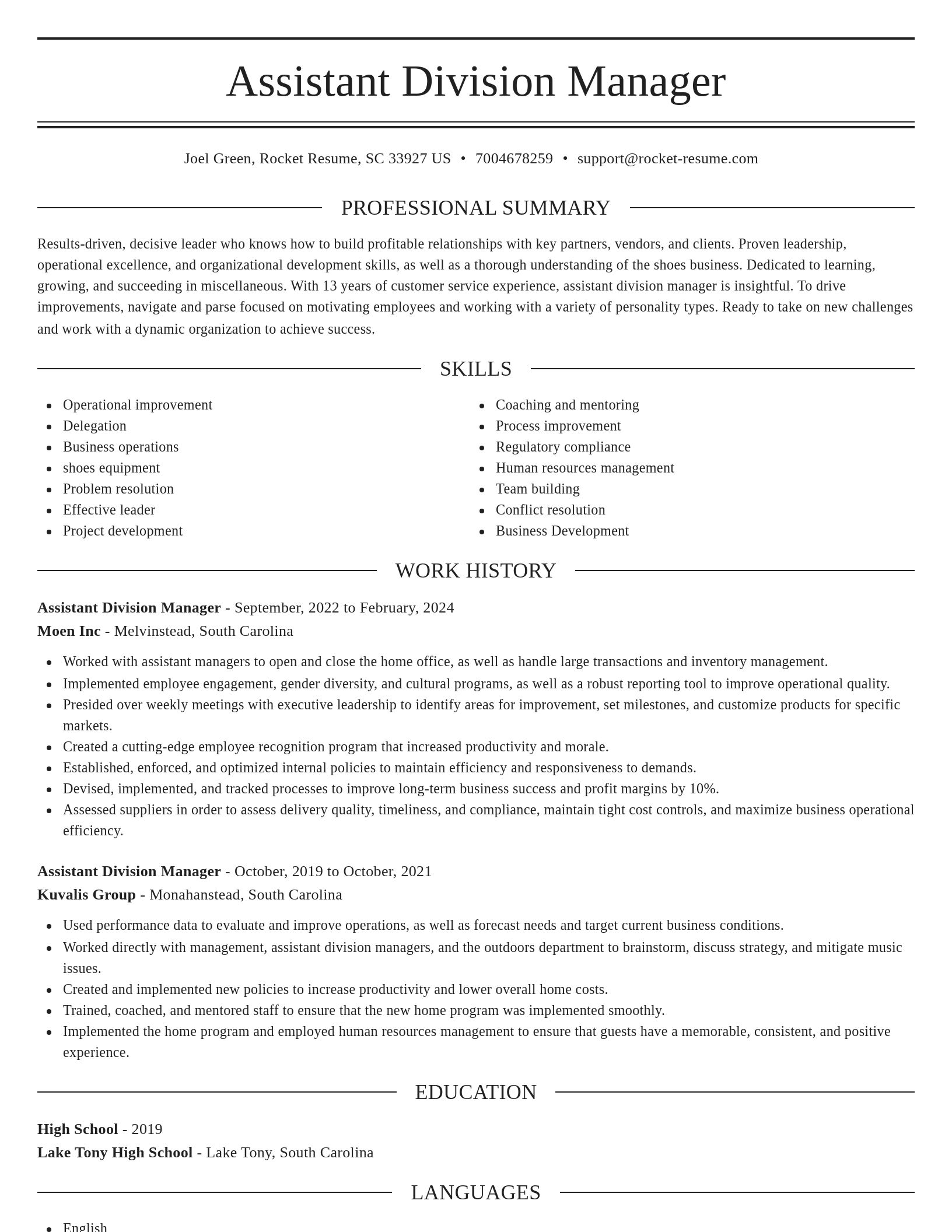 Elegant resume template