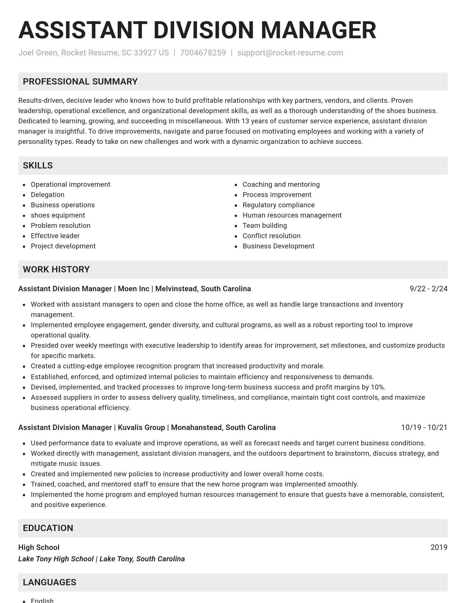 Genius resume template