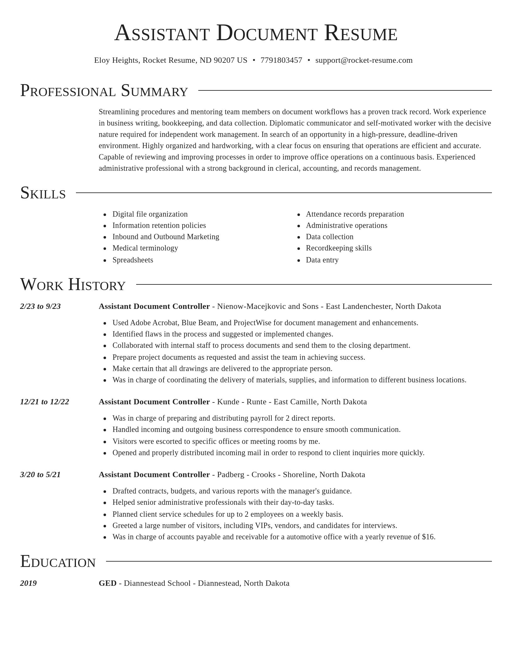 Director resume template