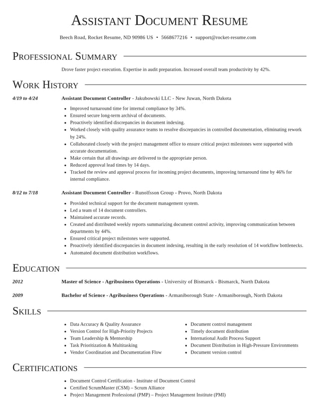 Director resume template