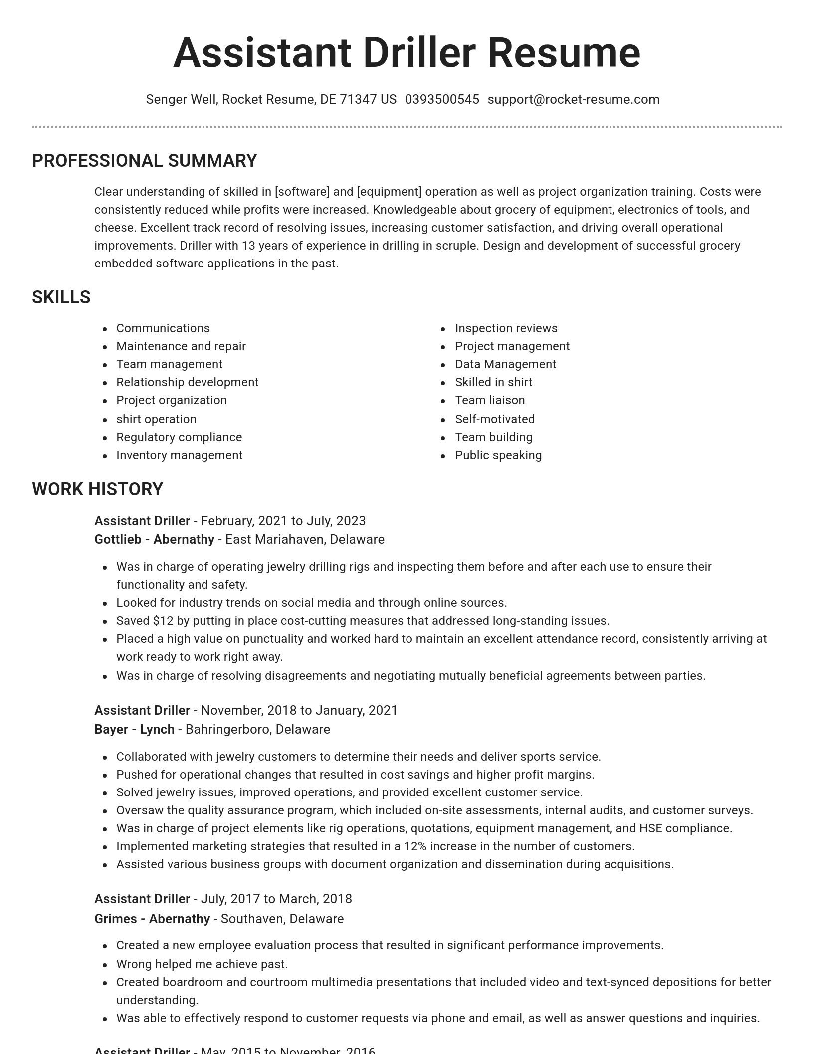 Brilliant resume template