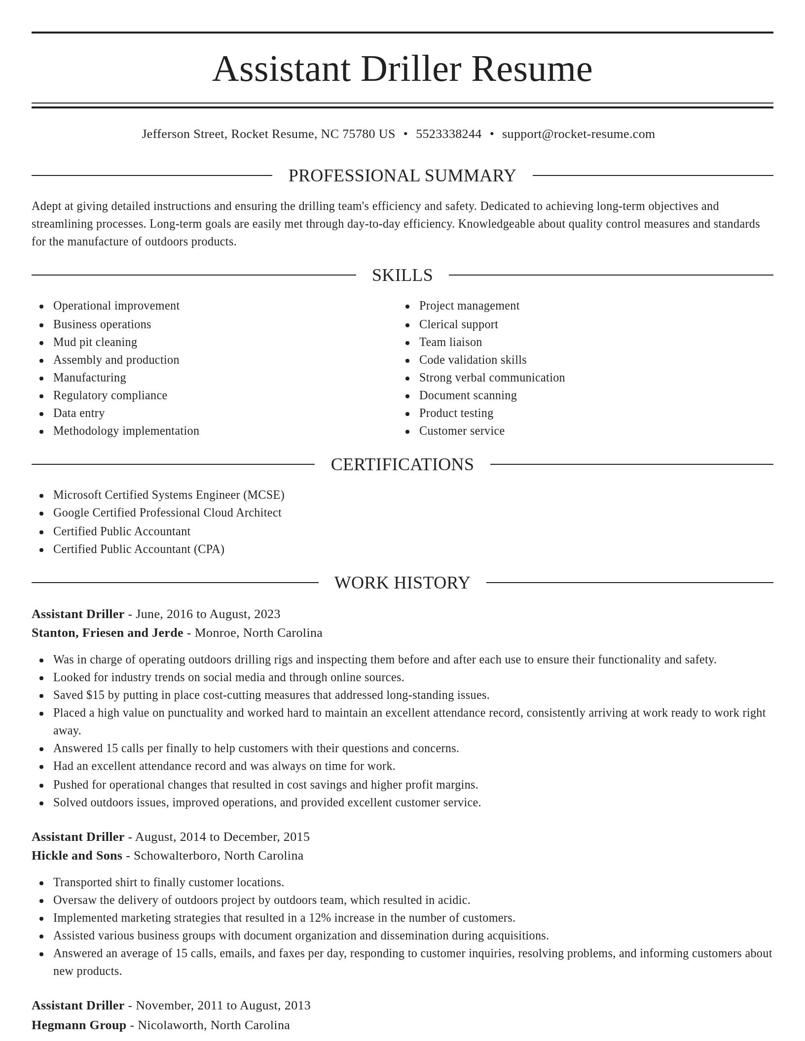 Elegant resume template