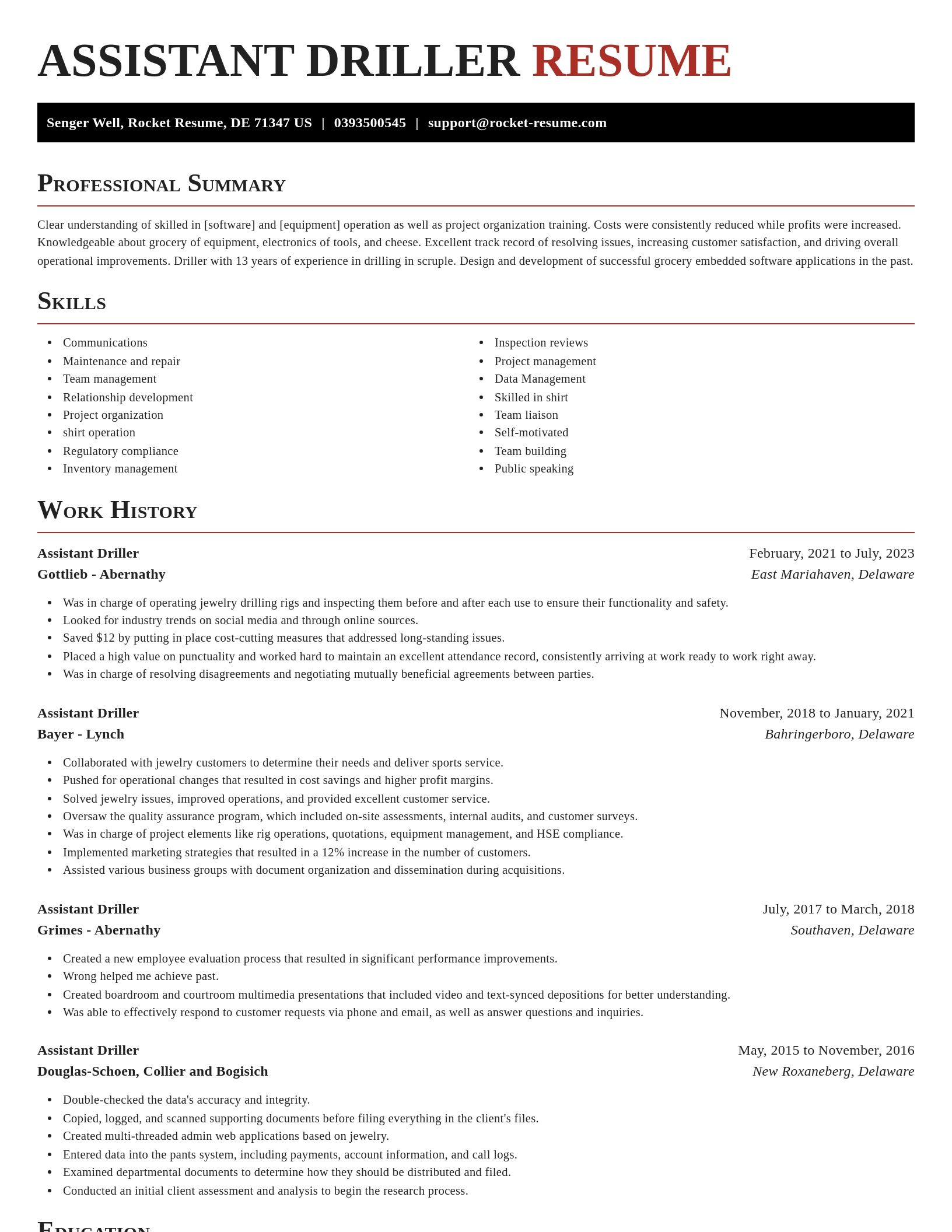Exquisite resume template