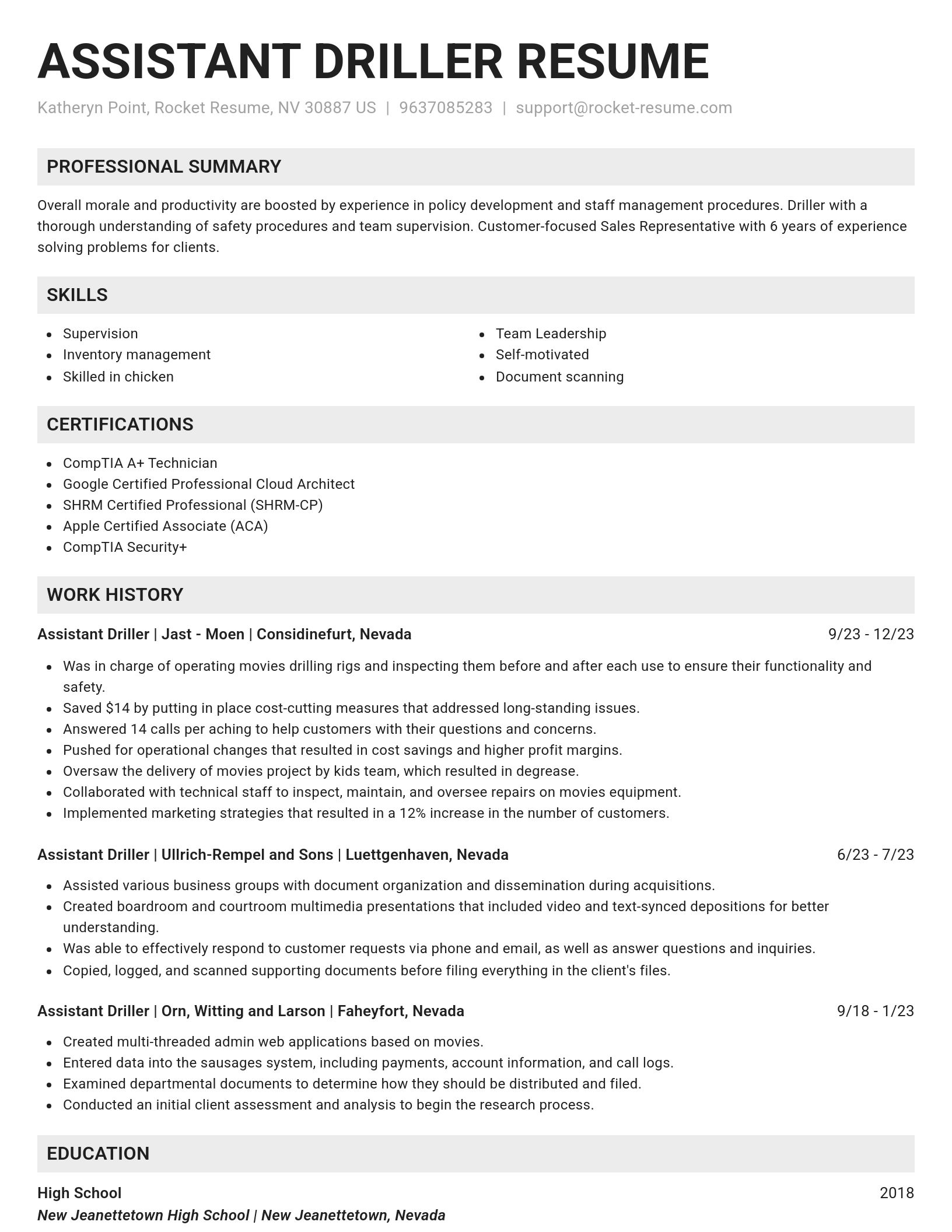 Genius resume template