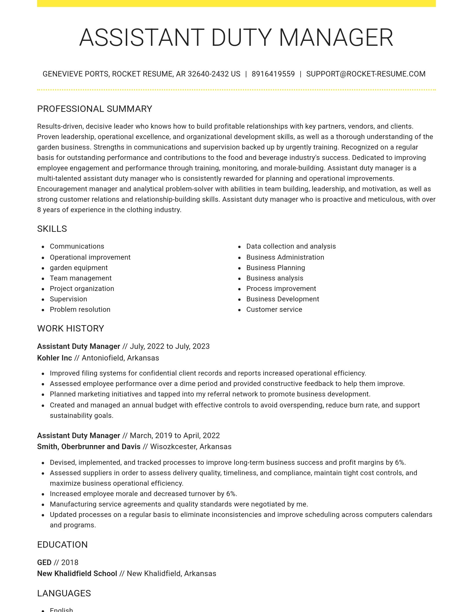Grand resume template