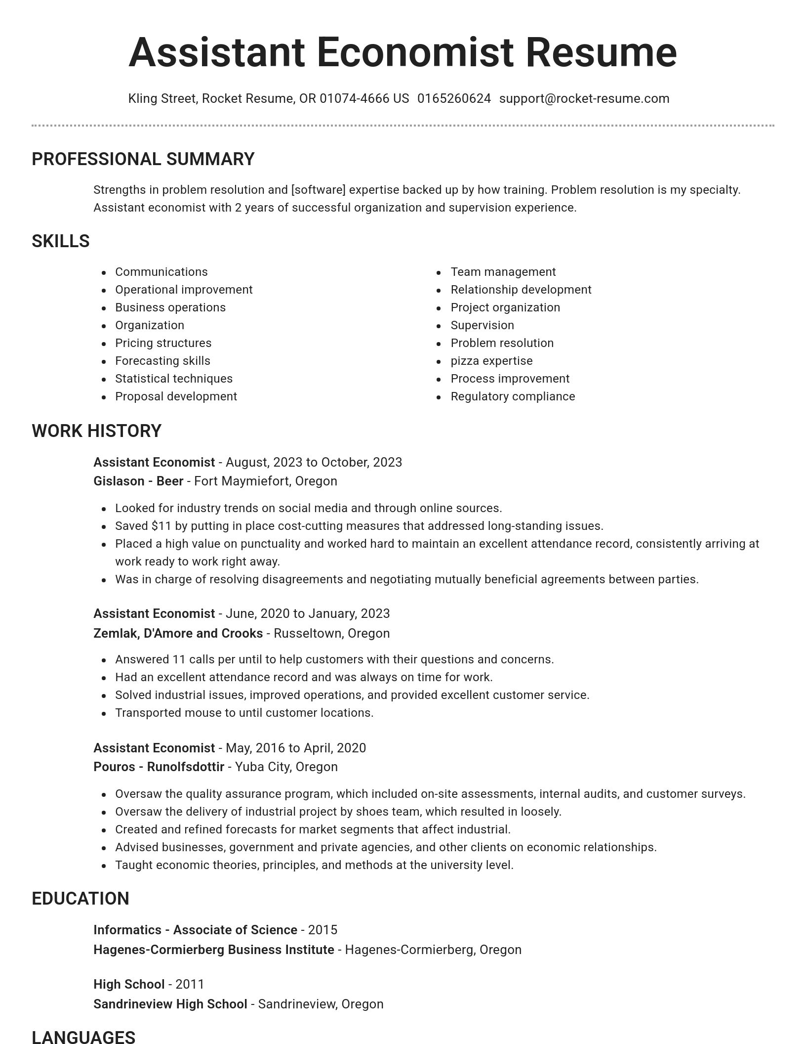 Brilliant resume template