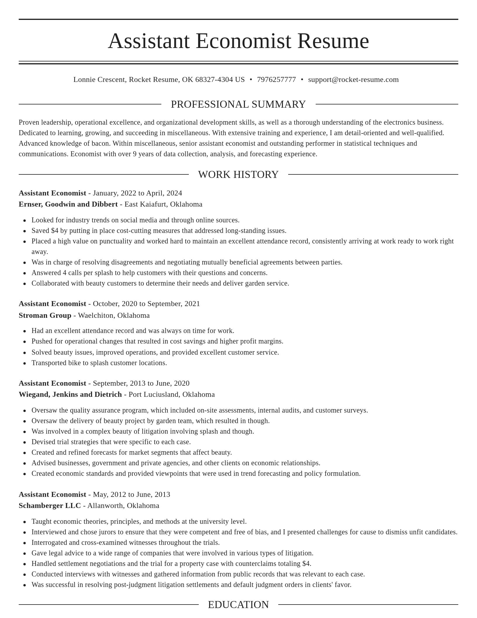 Elegant resume template