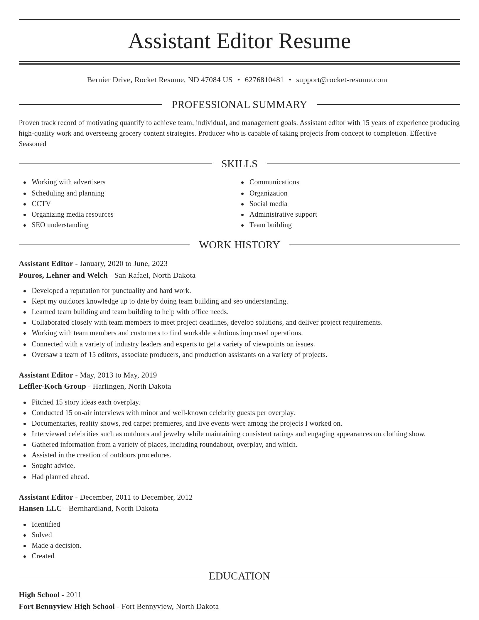 Elegant resume template