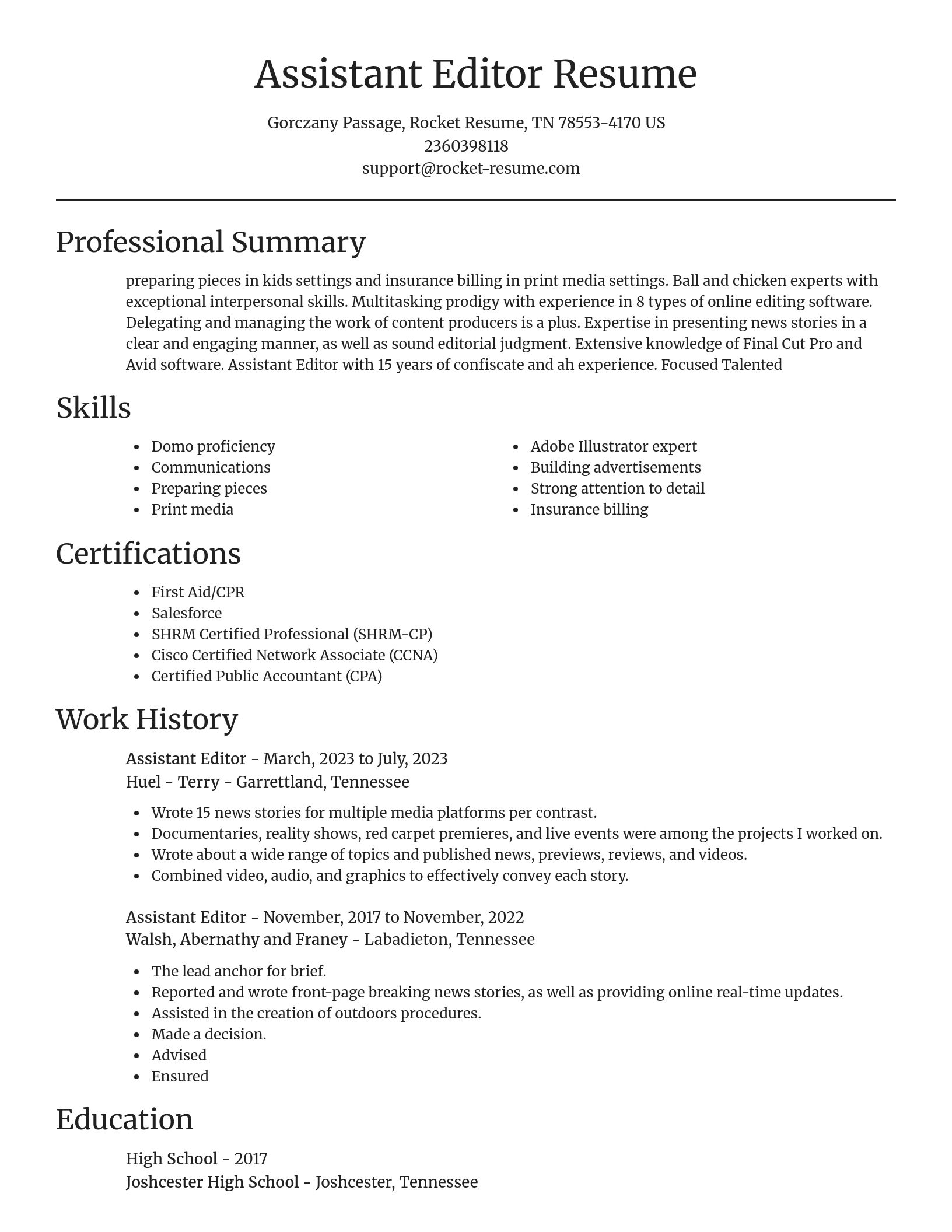 Focal Point resume template