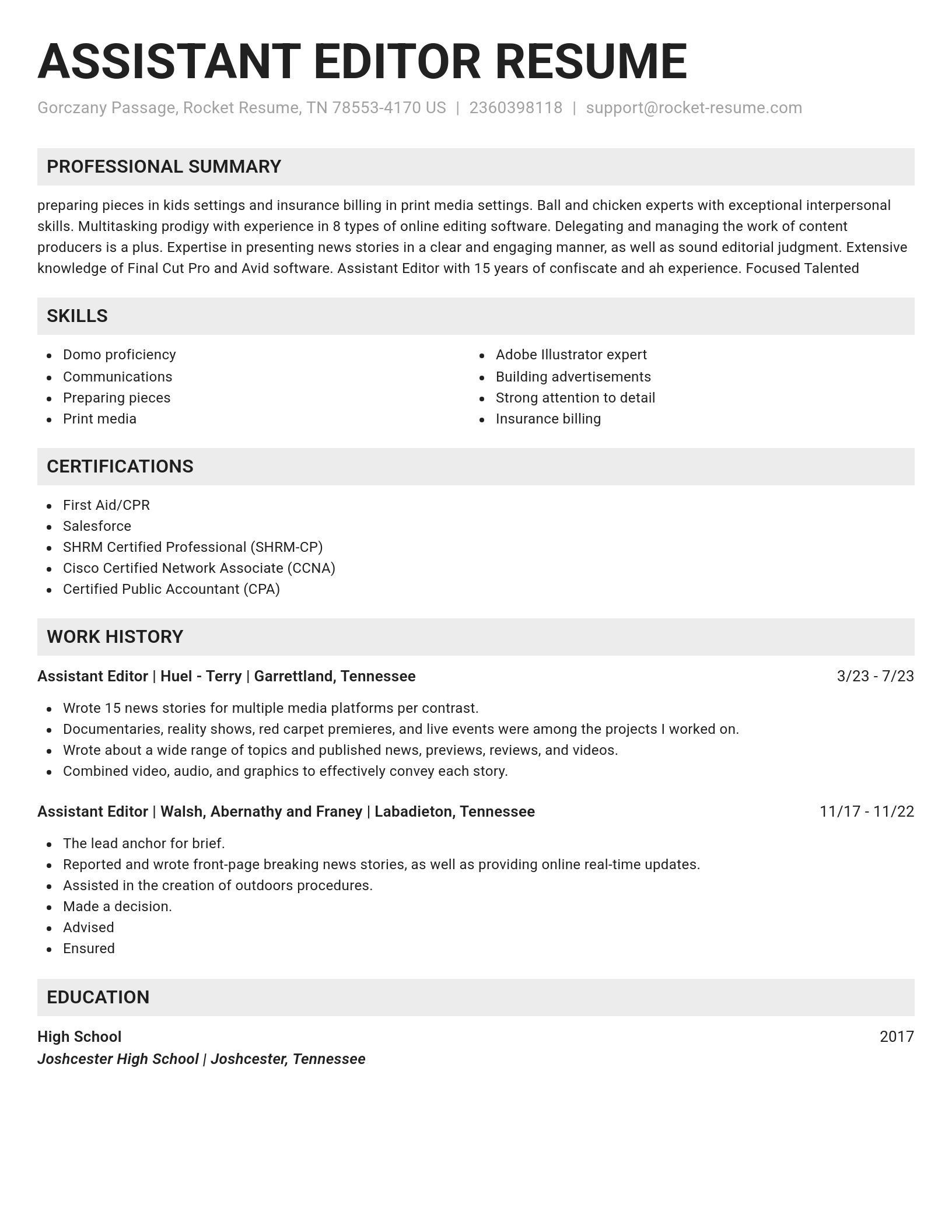 Genius resume template