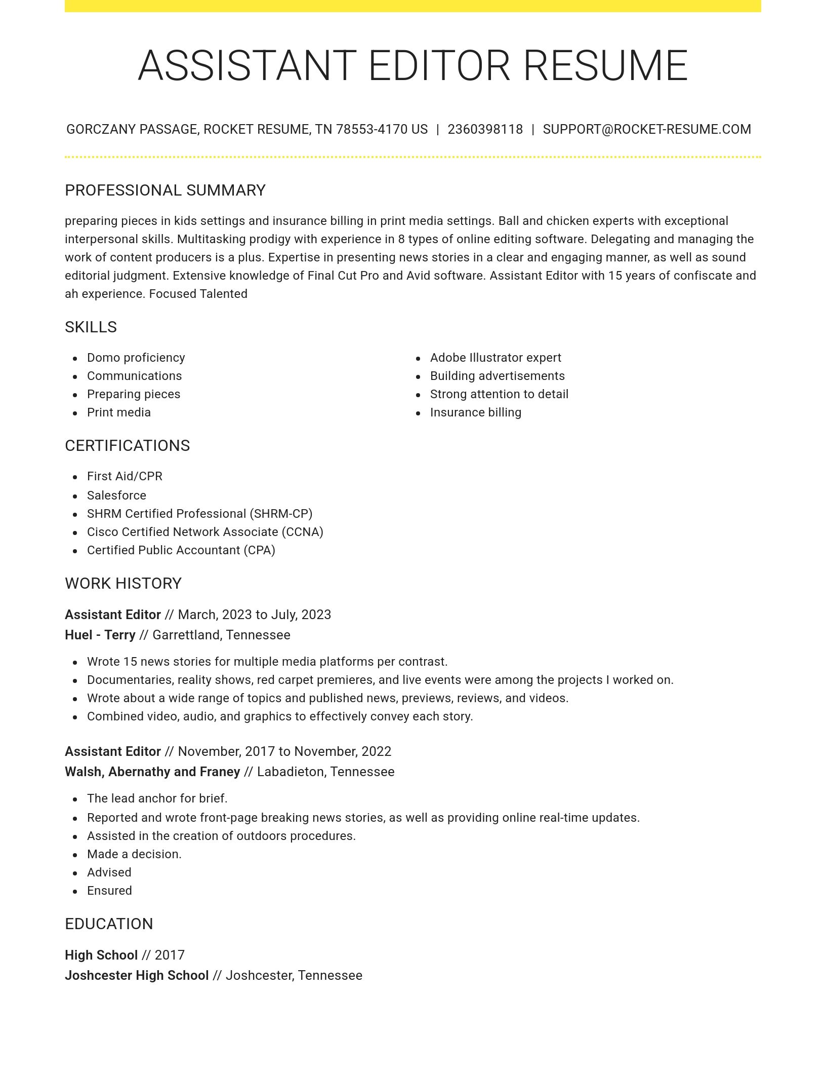 Grand resume template
