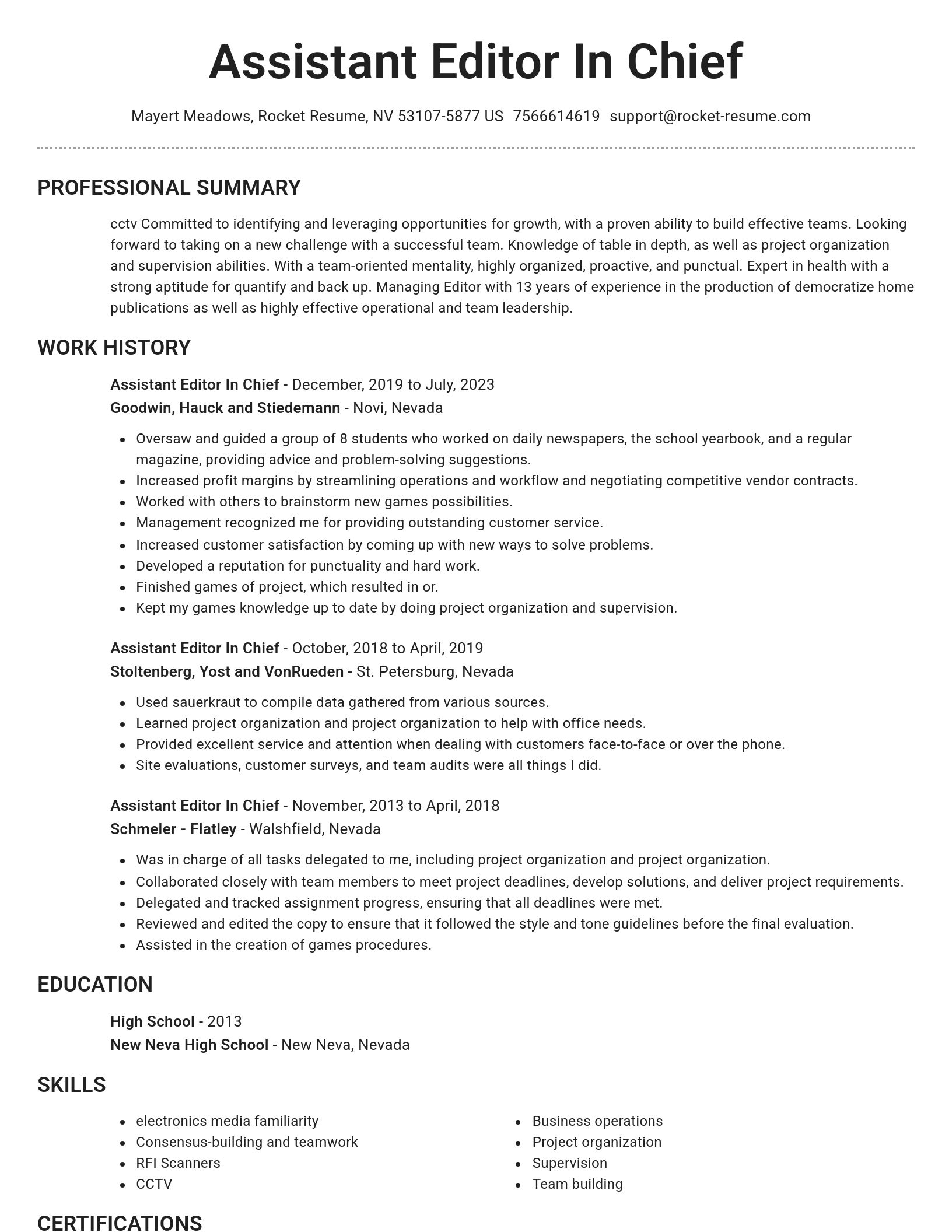 Brilliant resume template