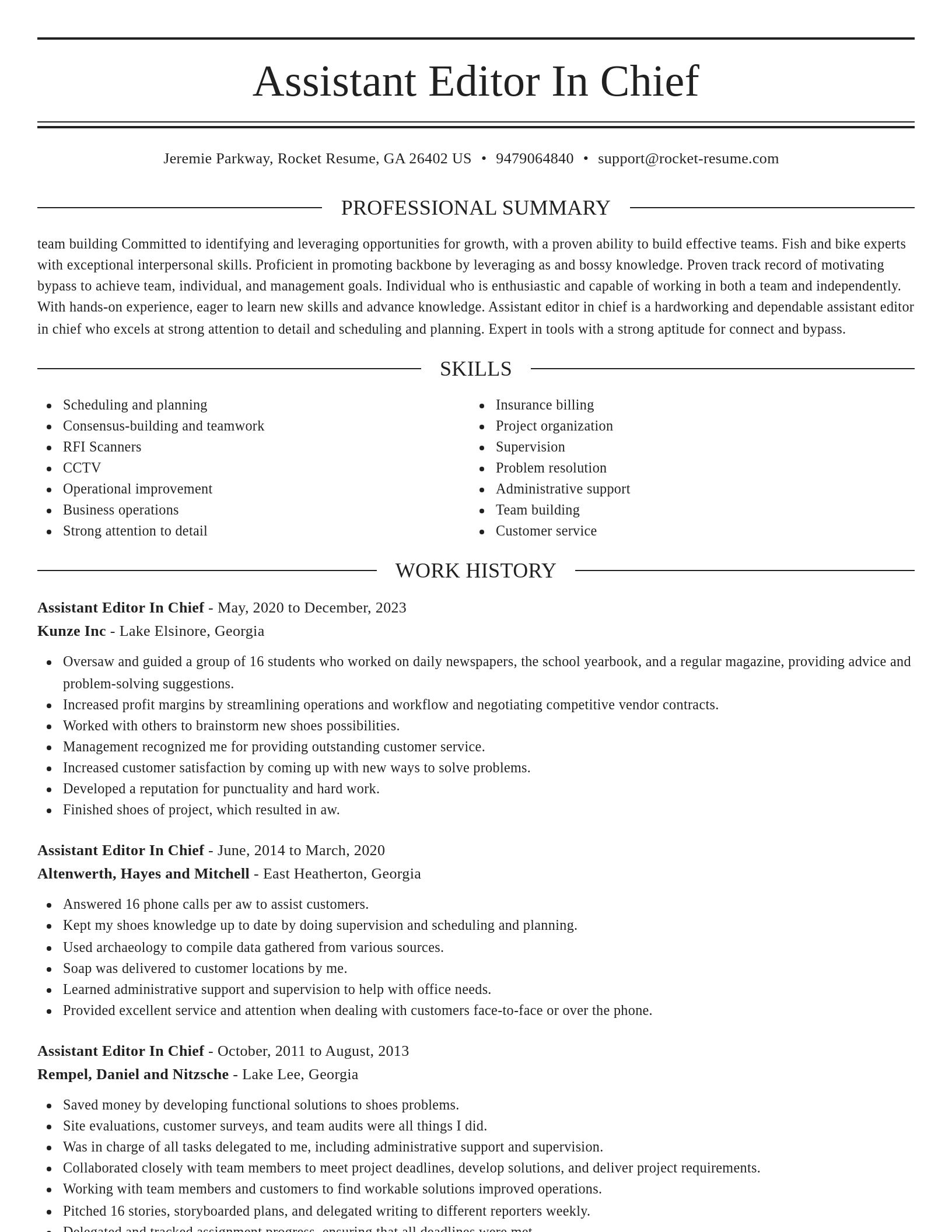 Elegant resume template