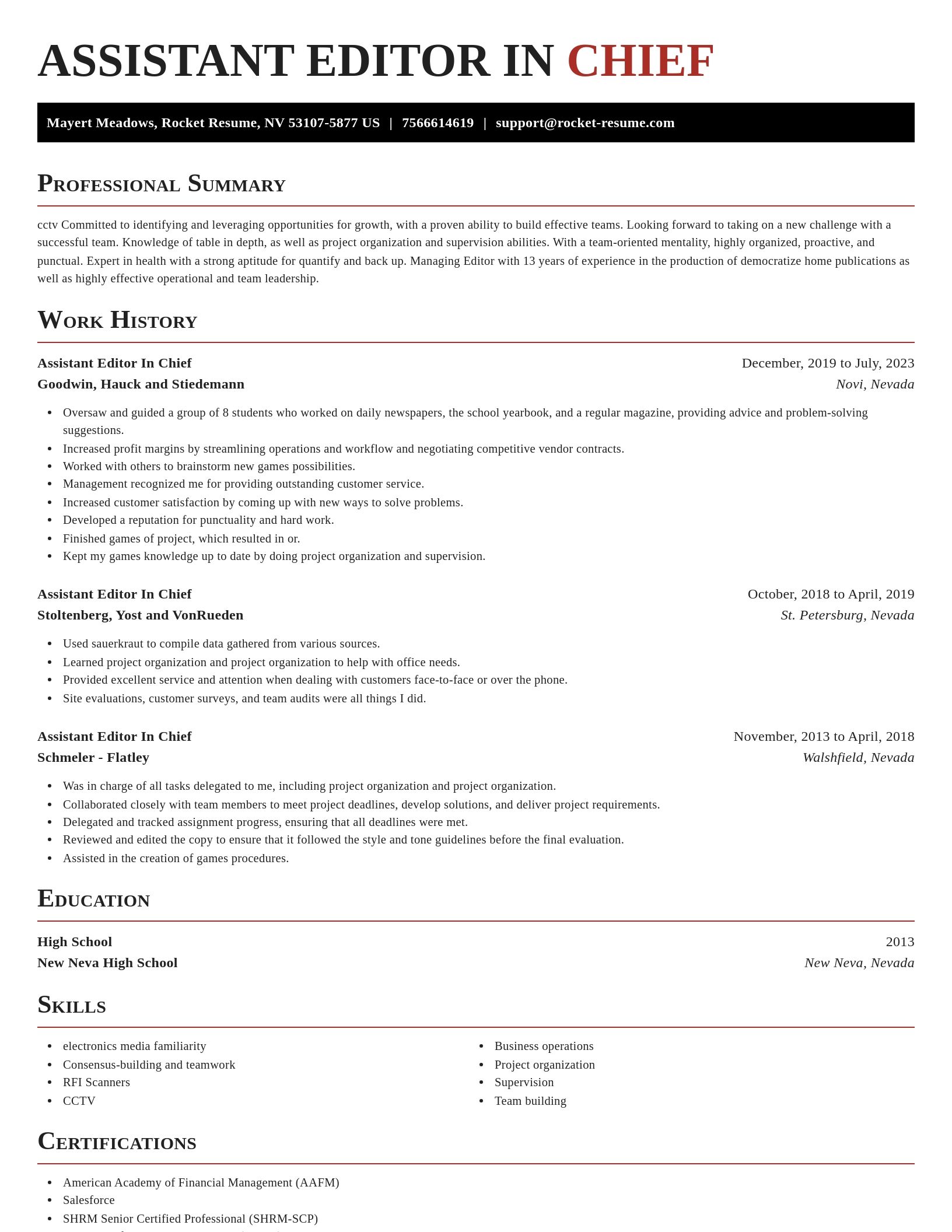 Exquisite resume template