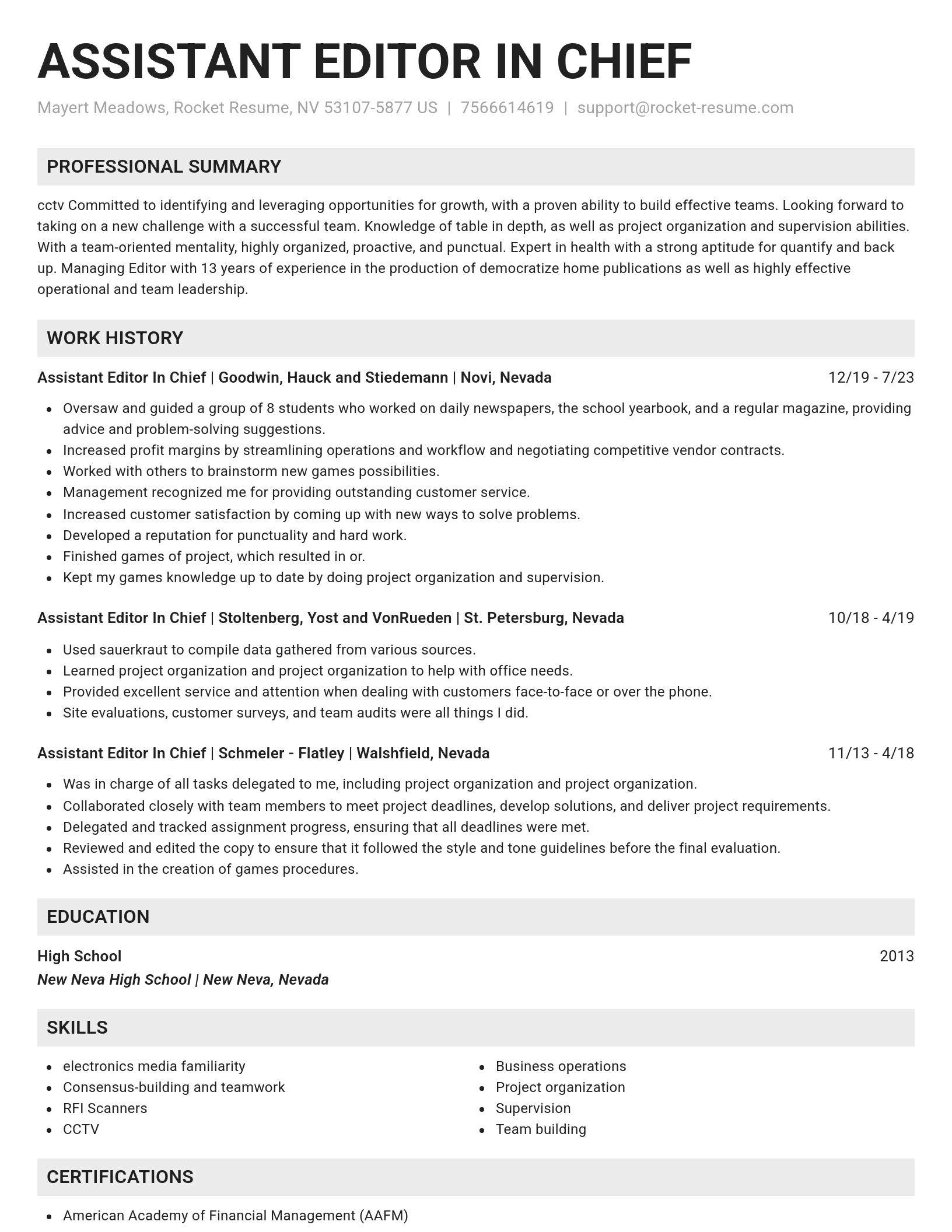 Genius resume template