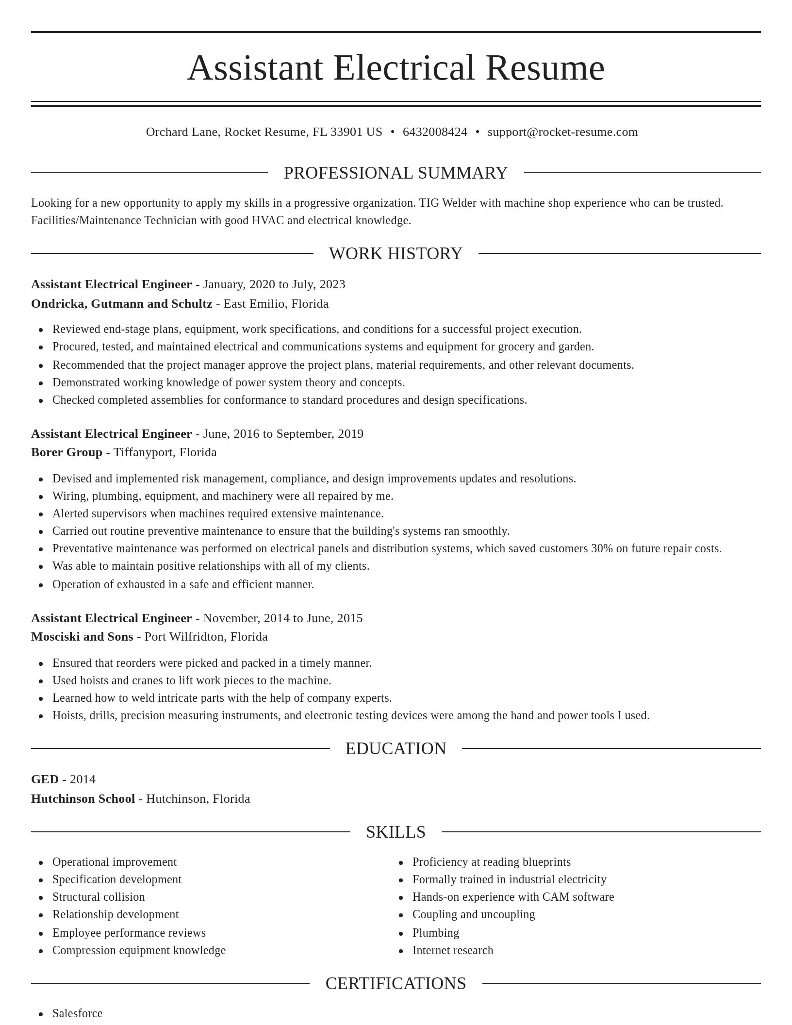 Elegant resume template