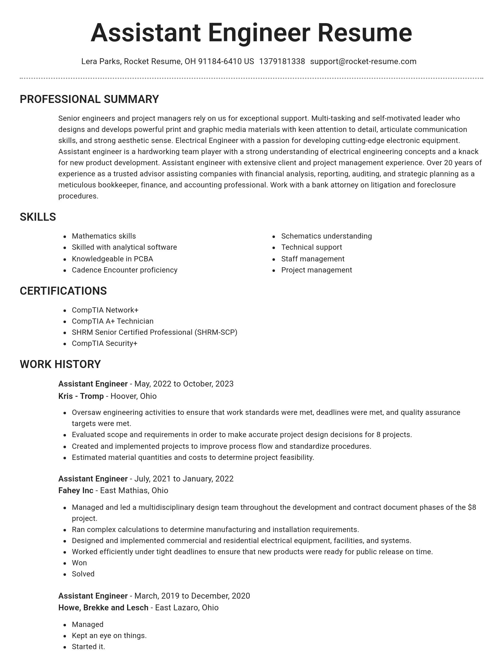 Brilliant resume template