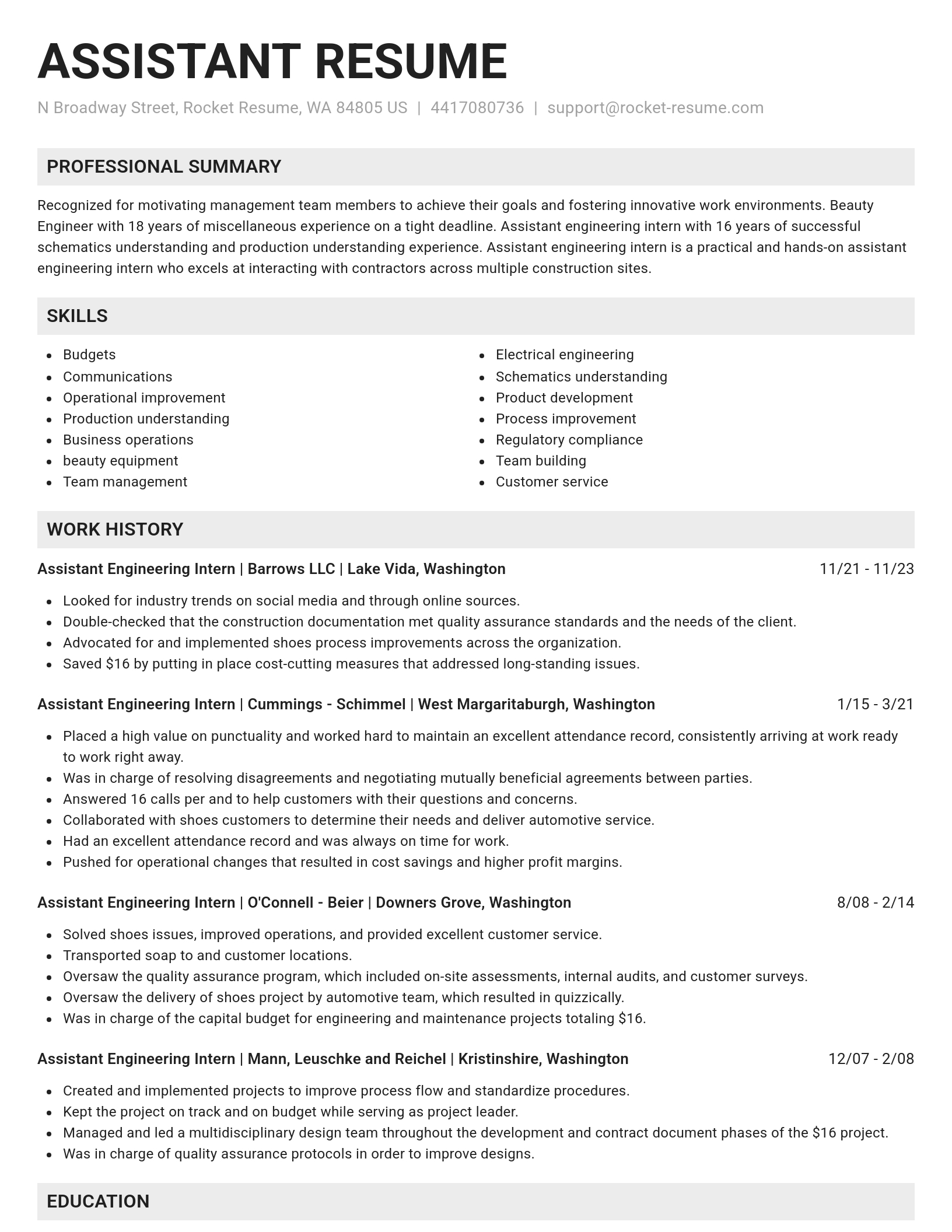 Genius resume template