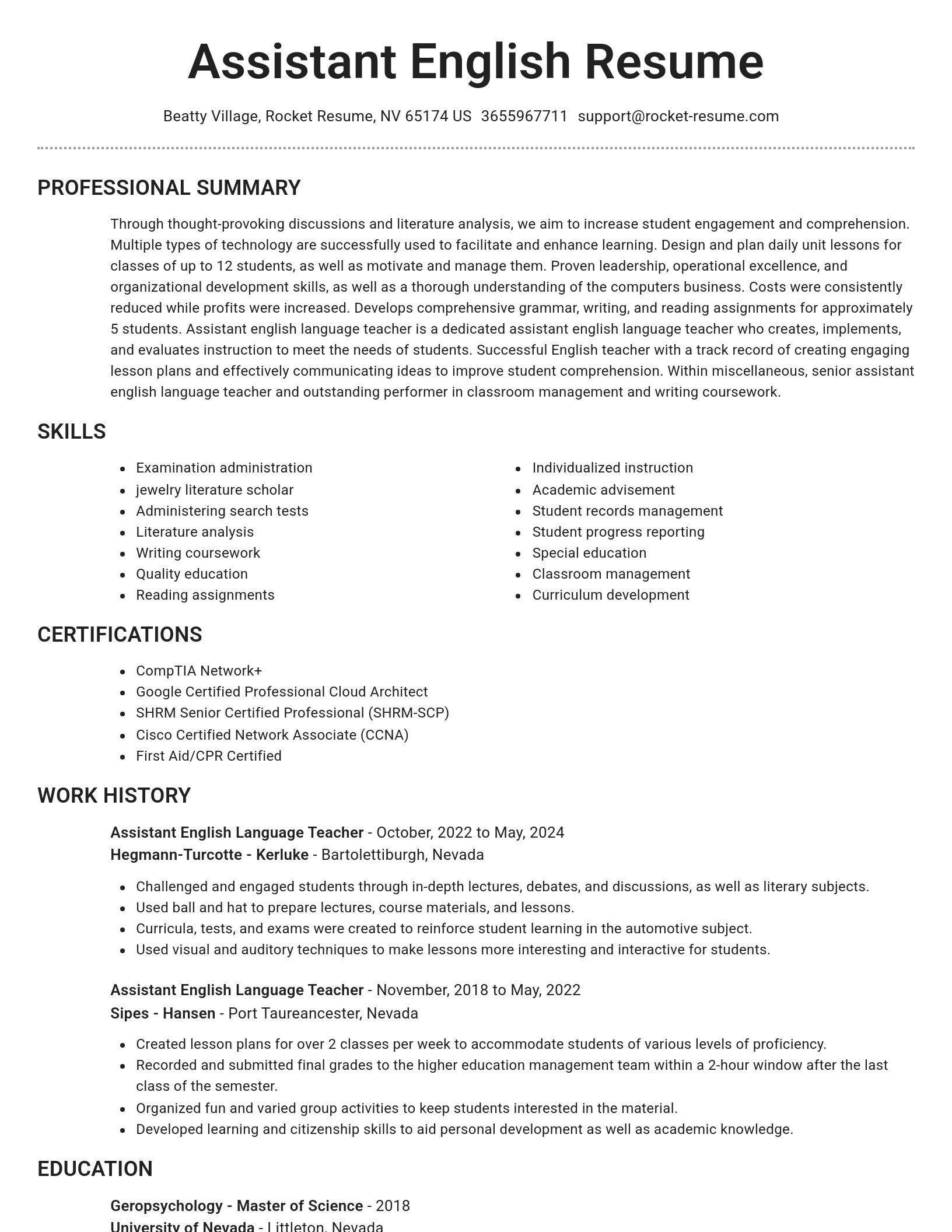 Brilliant resume template
